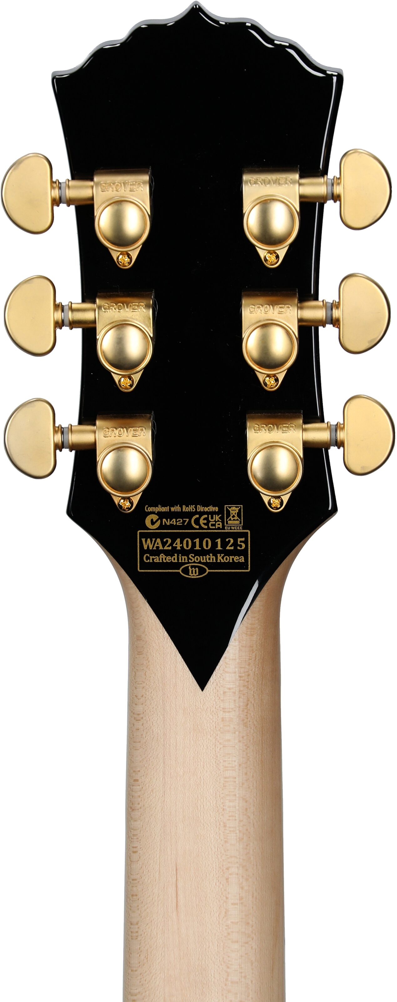 Wylde Audio Goregehn Electric Guitar, Blood River Burl, Headstock Straight Back