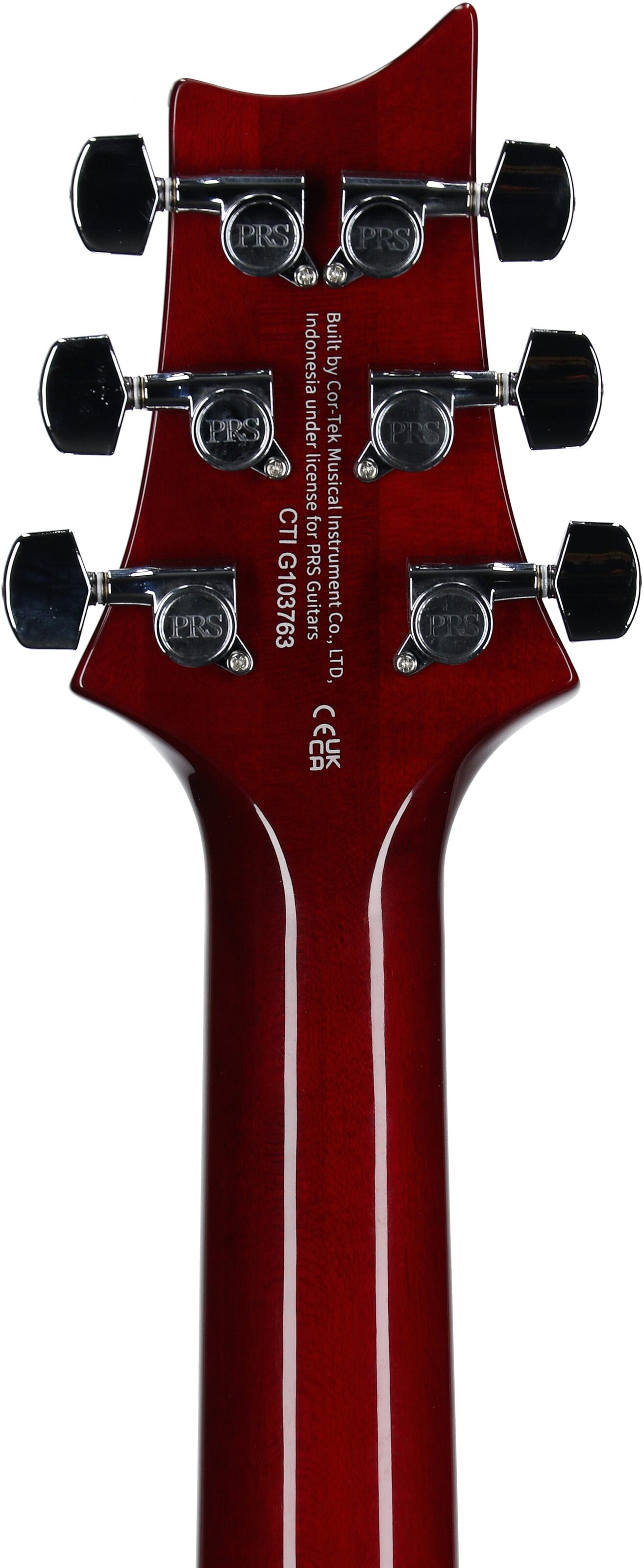 PRS Paul Reed Smith SE Custom 24 Electric Guitar (with Gig Bag), Exclusive Black Cherry, Headstock Straight Back