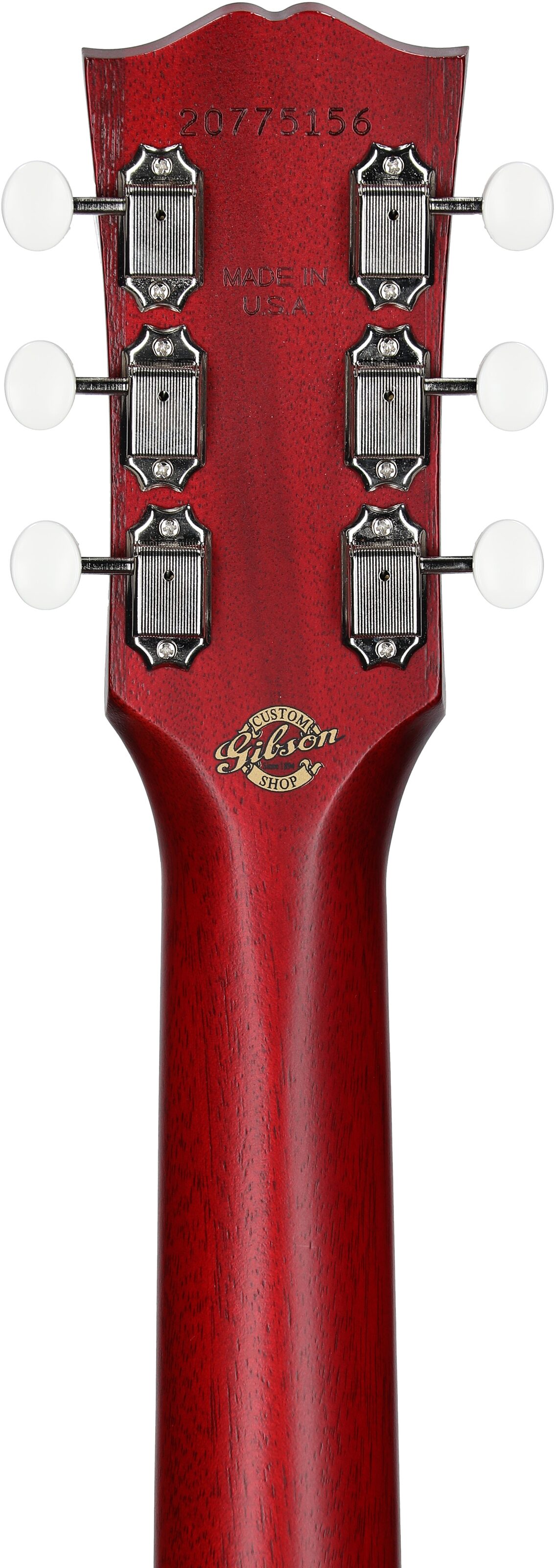 Gibson Exclusive J45 50s Faded Acoustic-Electric Guitar (with Case), Vintage Cherry Sunburst, Headstock Straight Back