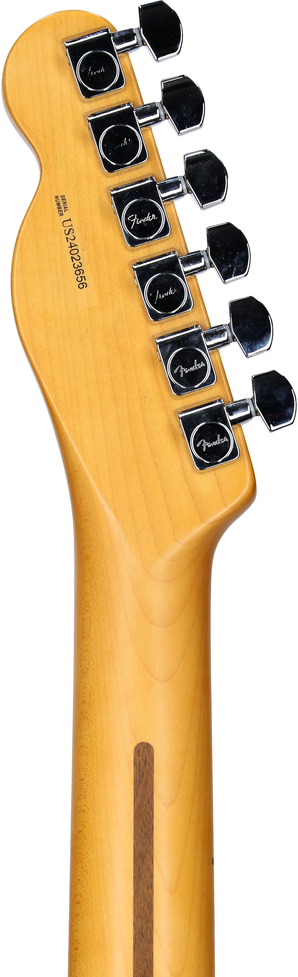 Fender Limited Edition American Pro II Telecaster Thinline Electric Guitar (with Case), White Blonde, Headstock Straight Back