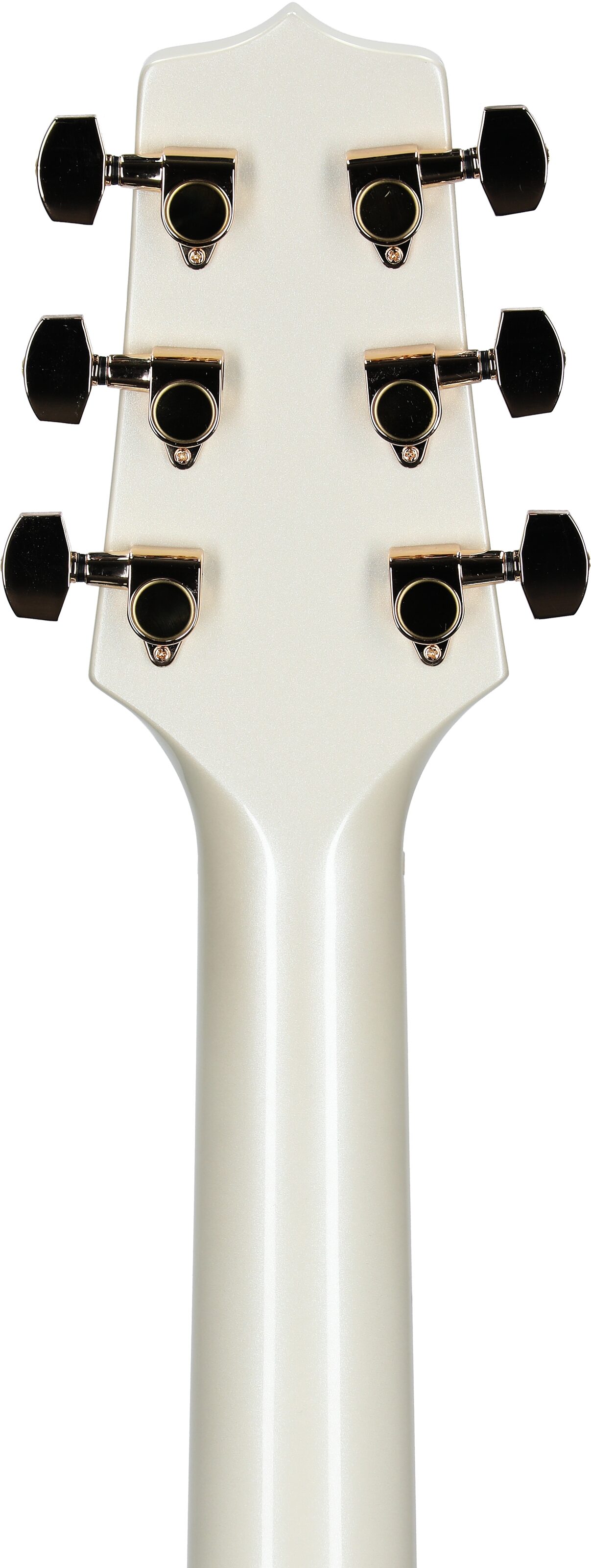 Takamine GN37CE Acoustic-Electric Guitar (with Gig Bag), Pearl White, Headstock Straight Back
