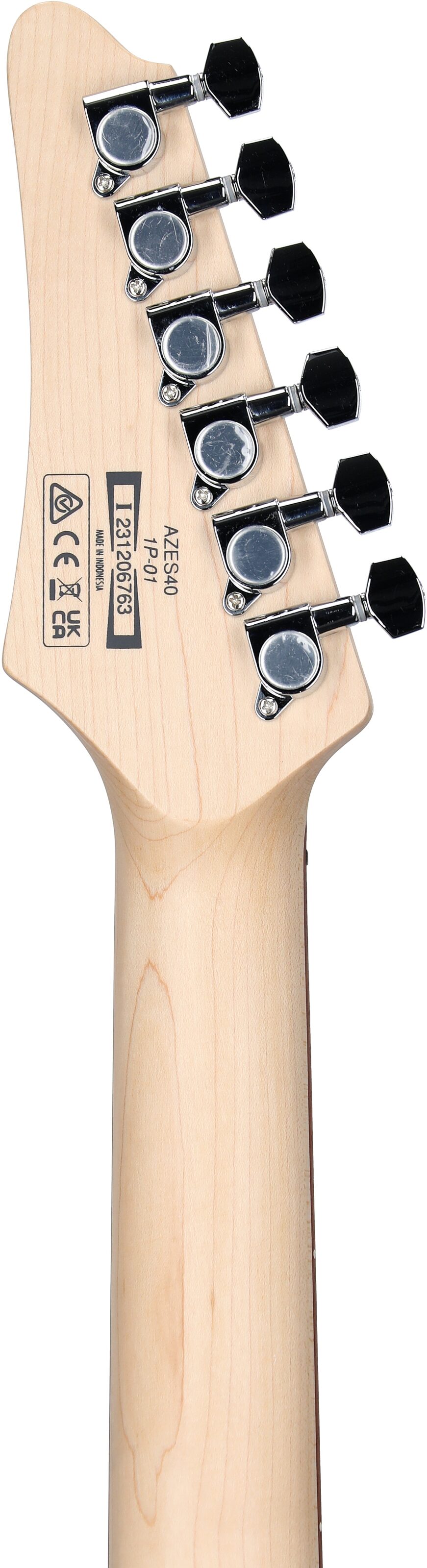 Ibanez AZES40 AZ Essentials Electric Guitar, Tungsten, Headstock Straight Back