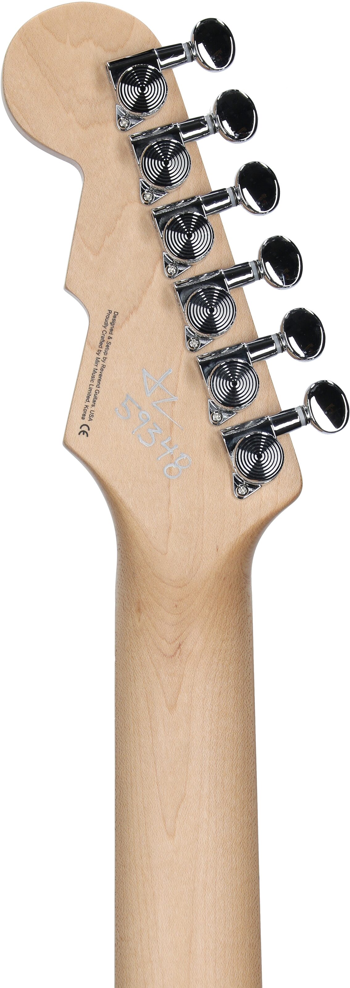 Reverend Flatroc Electric Guitar, Rock Orange, Roasted Maple Fretboard, Headstock Straight Back