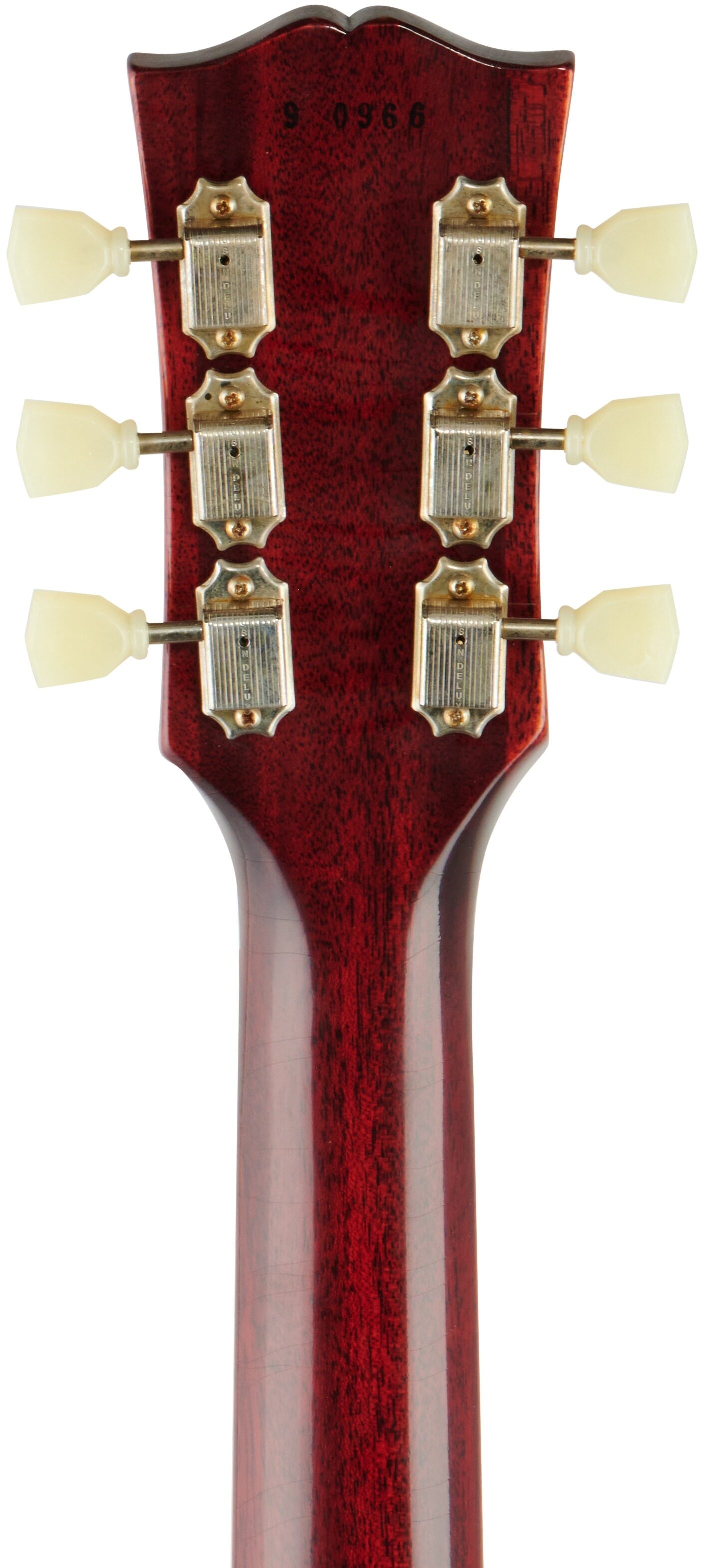 Gibson Custom 1959 Les Paul Standard Murphy Lab Ultra Light Aged Electric Guitar (with Case), Sunrise Tobacco Burst, Headstock Straight Back