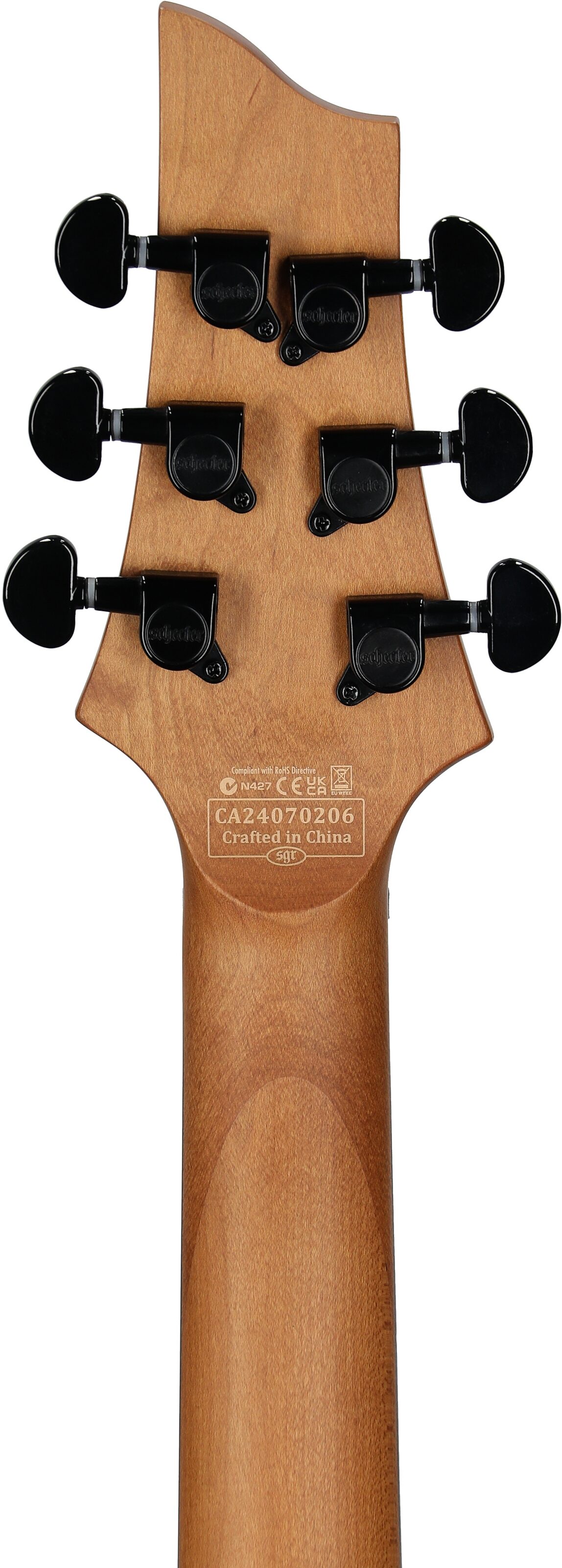 Schecter C-1 Standard Electric Guitar, Charcoal Satin, Open Box (Very Good), Headstock Straight Back