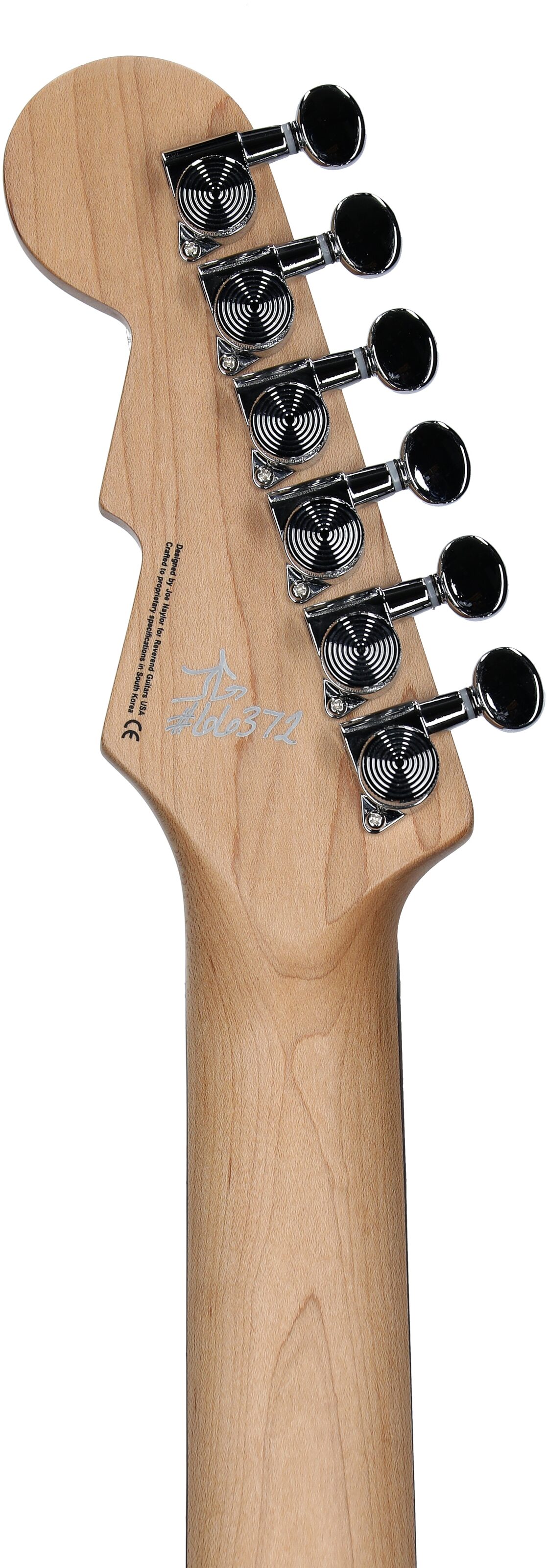 Reverend Club King 290 Electric Guitar, Midnight Black, Headstock Straight Back