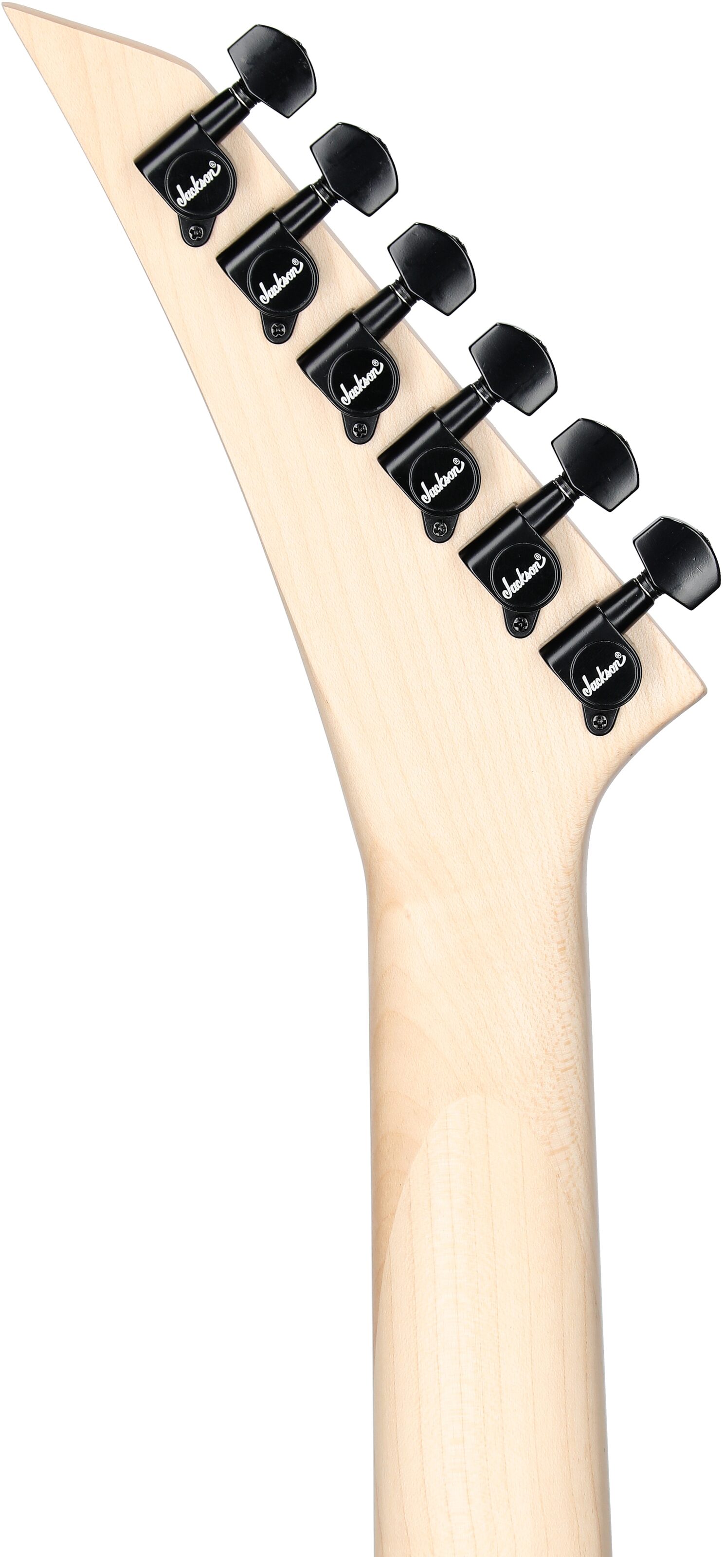 Jackson JS Series Dinky JS20 DKQ 2PT Electric Guitar, Transparent Blue, Headstock Straight Back