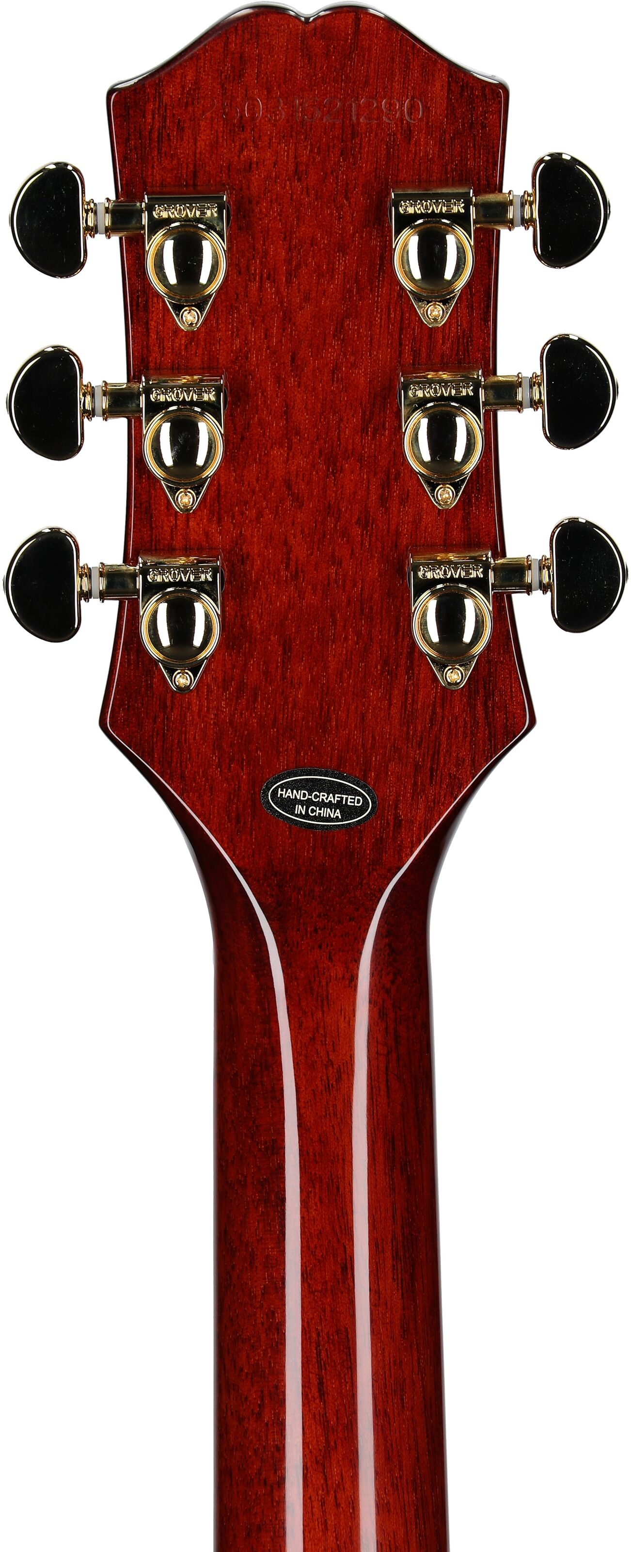 Epiphone Exclusive Les Paul Custom AAA Quilt Top Electric Guitar (with Gig Bag), Heritage Cherry Sunburst, Headstock Straight Back