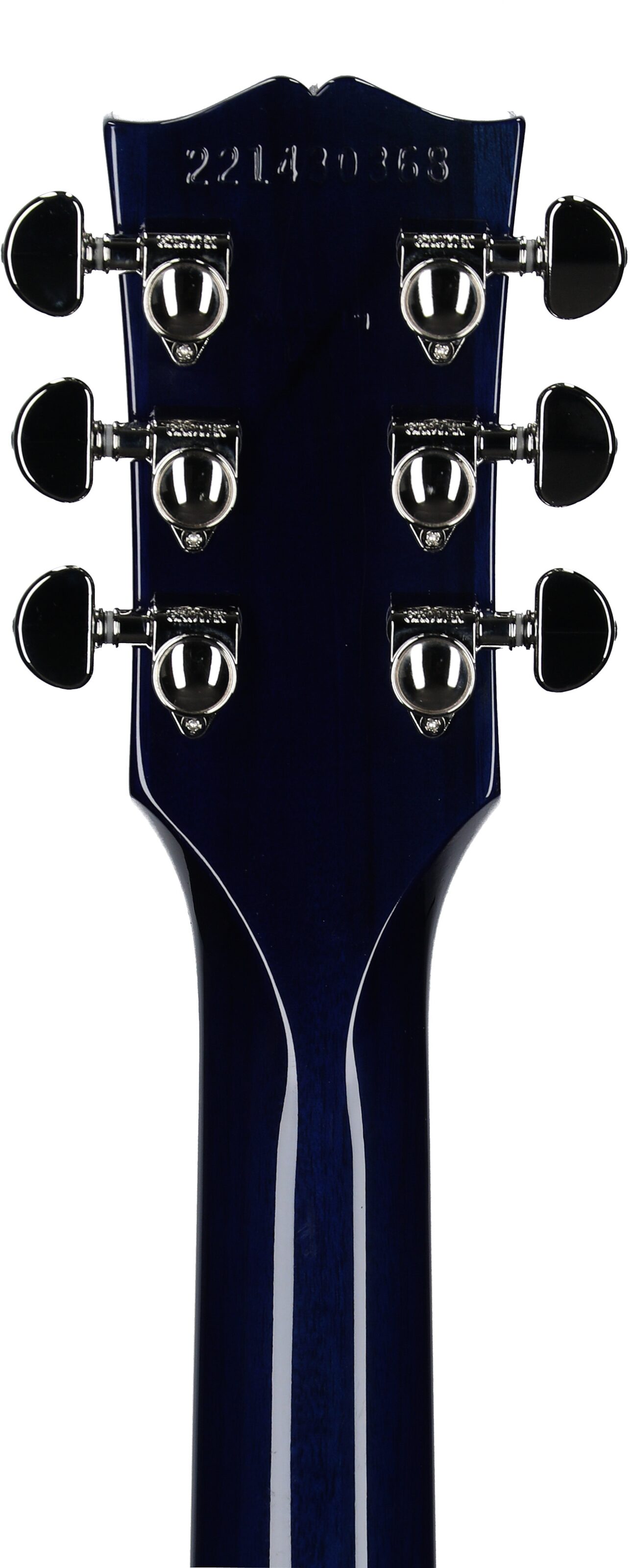 Gibson Les Paul Standard 60s Custom Color Electric Guitar, Figured Top (with Case), Blueberry Burst, Headstock Straight Back