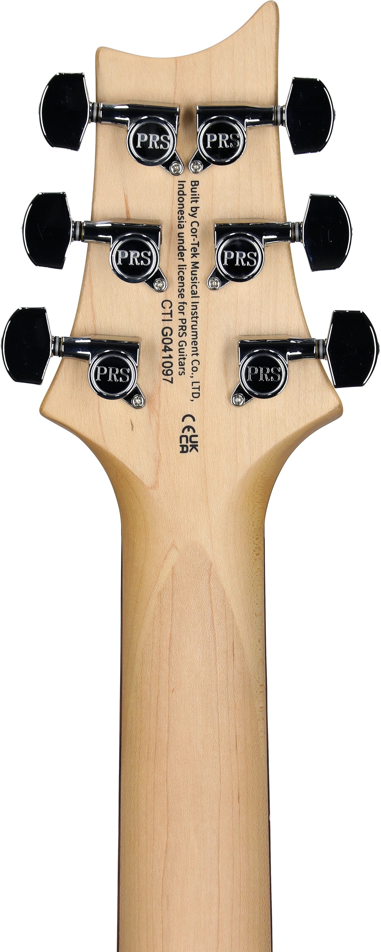 PRS Paul Reed Smith SE CE24 Standard Satin Electric Guitar (with Gig Bag), Metallic Silver, Headstock Straight Back