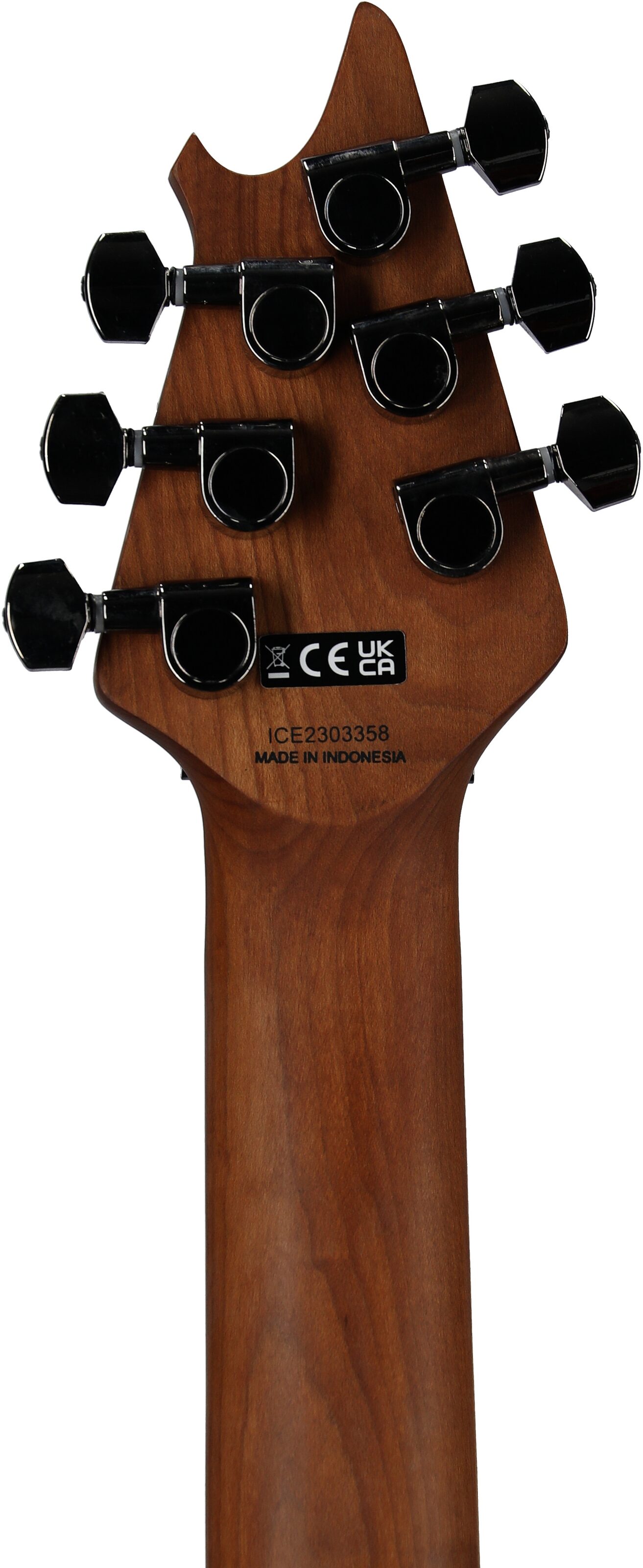 EVH Eddie Van Halen WG Wolfgang Standard Exotic Electric Guitar, with Maple Fingerboard, Zebrawood Natural, Headstock Straight Back