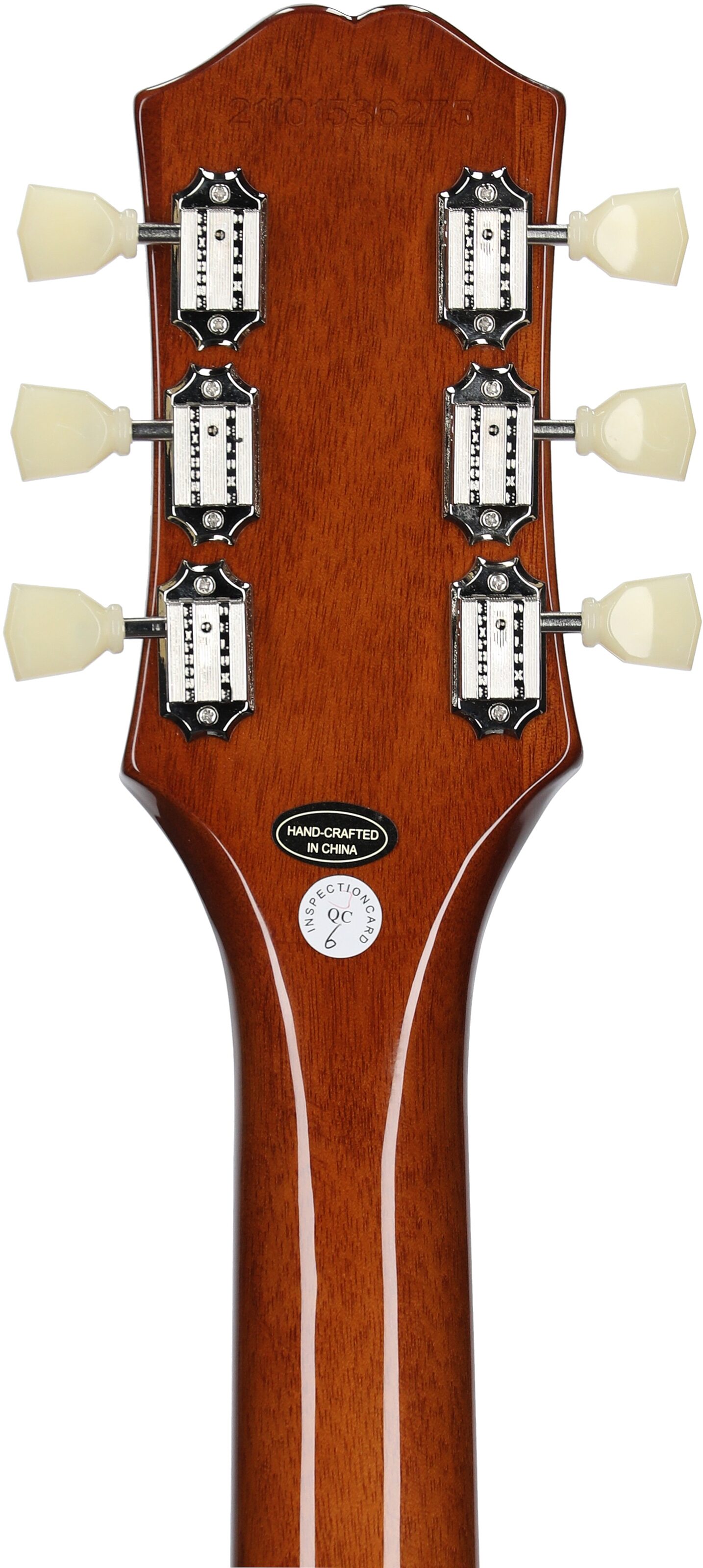 Epiphone Les Paul Standard 50s Electric Guitar, Left-Handed, Metallic Gold, Headstock Straight Back