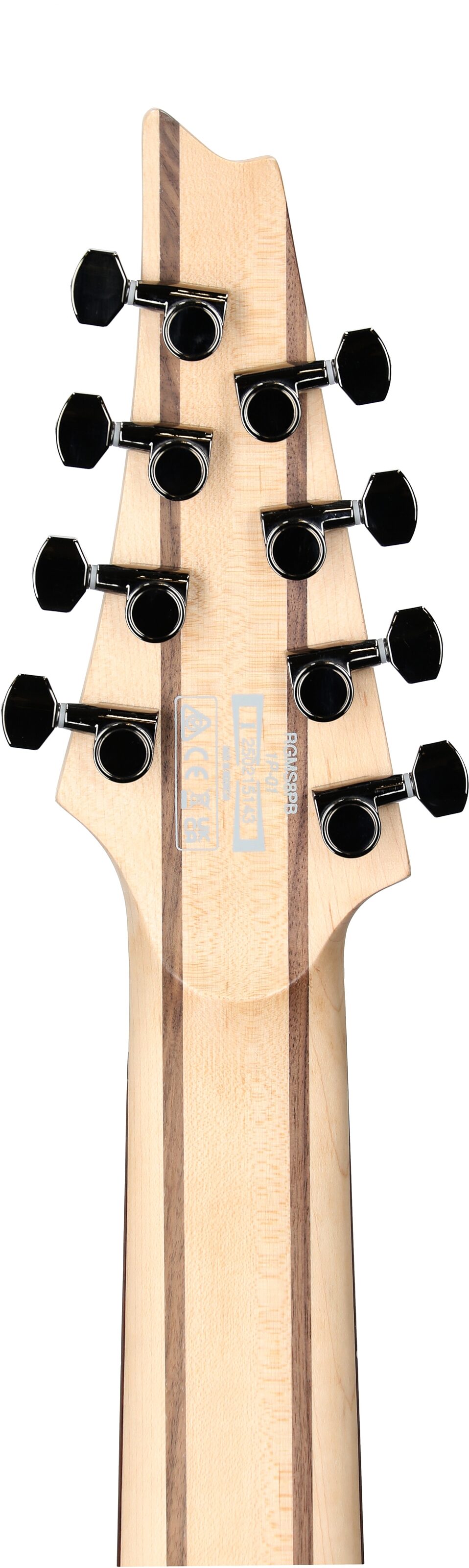 Ibanez RGMS8PB Multi-scale Electric Guitar, 8-String, Cosmic Blue Sunburst, Headstock Straight Back