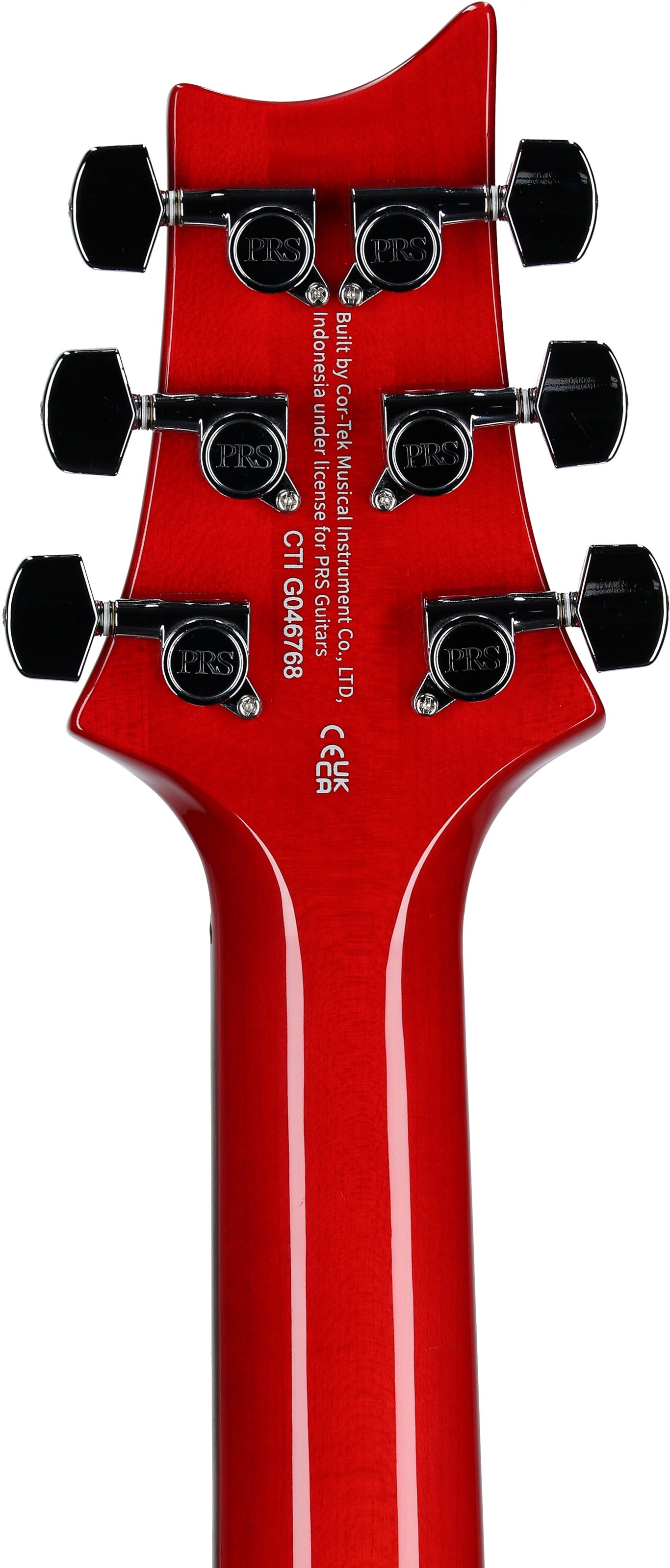 PRS Paul Reed Smith SE Custom 24 Electric Guitar (with Gig Bag), Charcoal Cherry Burst, Headstock Straight Back