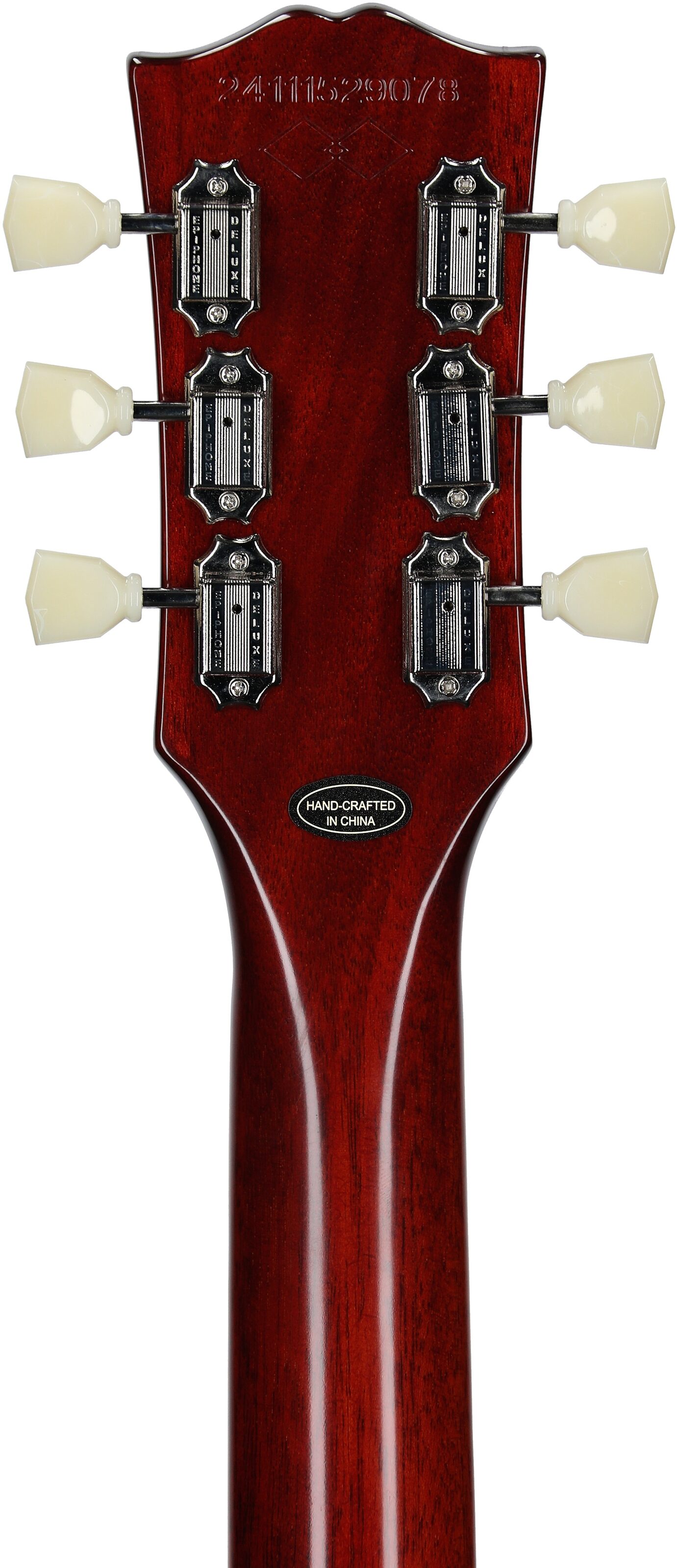 Epiphone Inspired by Gibson Custom 1959 Les Paul Standard Reissue Electric Guitar (with Case), Washed Bourbon, Headstock Straight Back