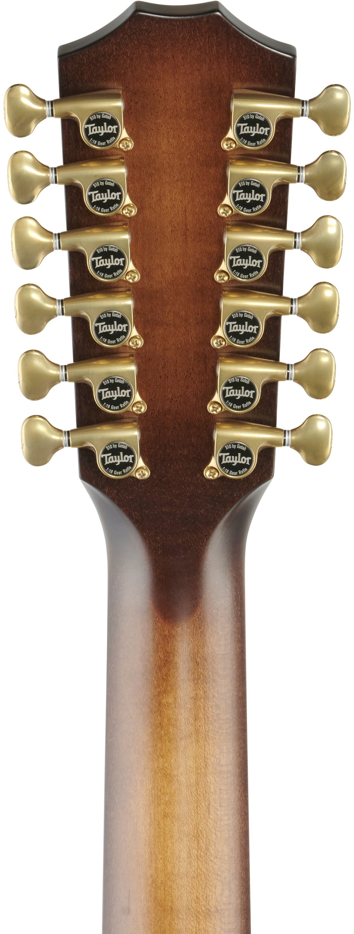 Taylor Builder's Edition 652ce Grand Cutaway Acoustic-Electric Guitar, 12-String (with Case), Wild Honey Burst, Headstock Straight Back