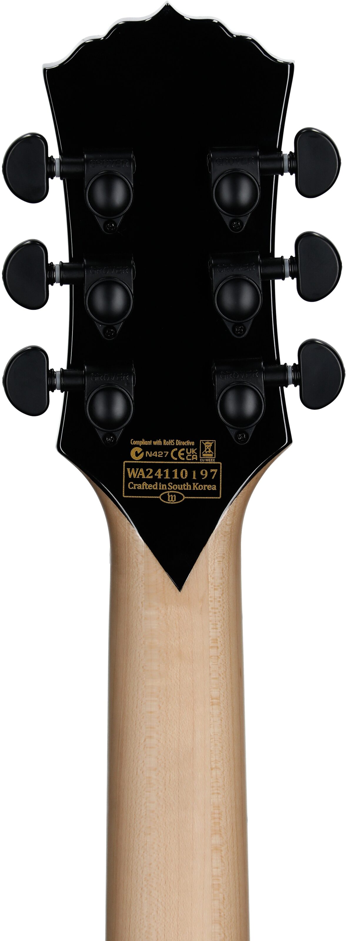 Wylde Audio Barbarian Electric Guitar, Blood Raven, Headstock Straight Back