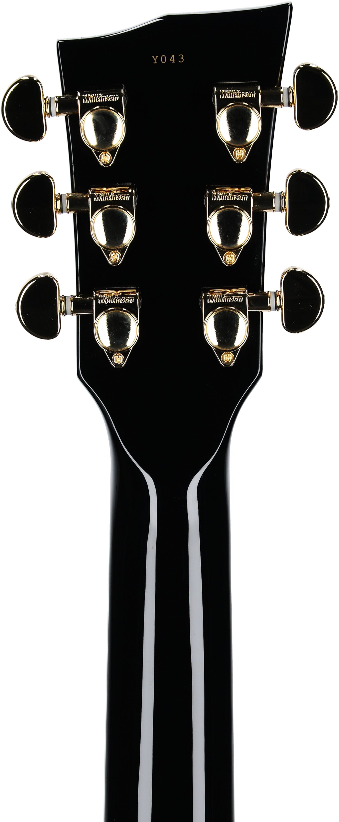 Dunable DE Yeti Electric Guitar (with Gig Bag), Gloss Black, Headstock Straight Back