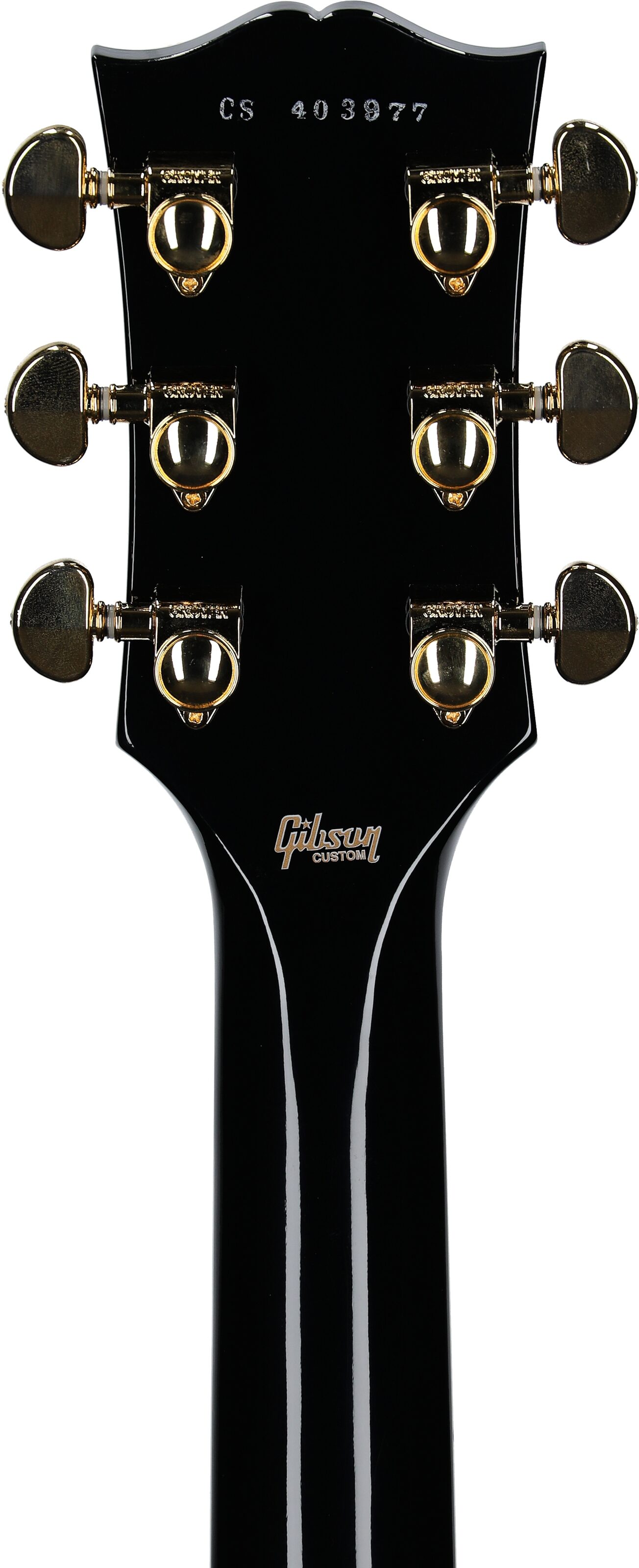 Gibson Custom Shop RD Custom Electric Guitar (with Case), Ebony, with Gold Hardware, Headstock Straight Back