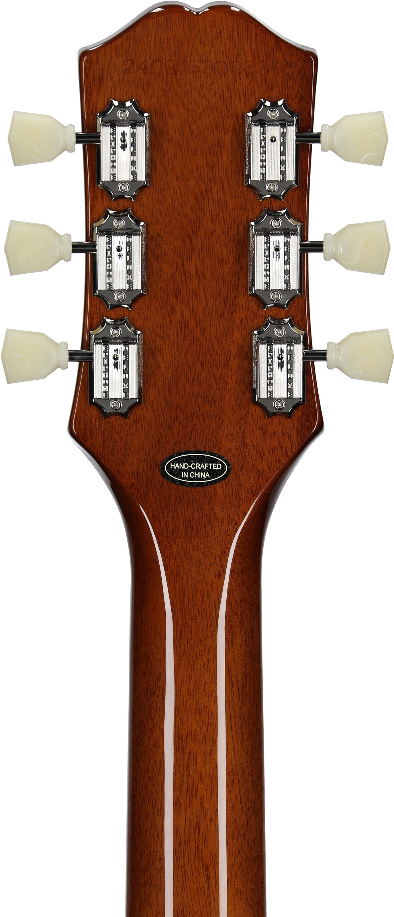 Epiphone Inspired by Gibson Les Paul Standard '50s Electric Guitar (with Gig Bag), Gold Top, Headstock Straight Back