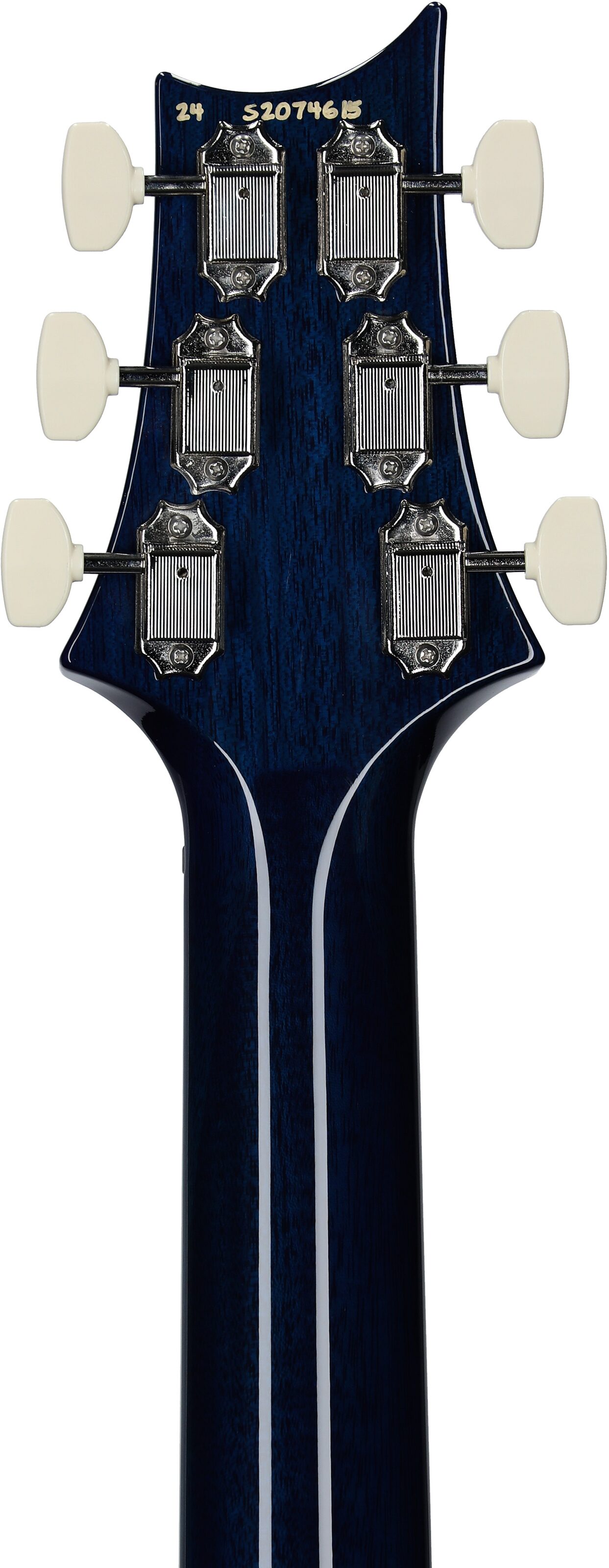 PRS Paul Reed Smith S2 McCarty 594 Singlecut Electric Guitar (with Gig Bag), Faded Gray Black Blue Burst, Headstock Straight Back