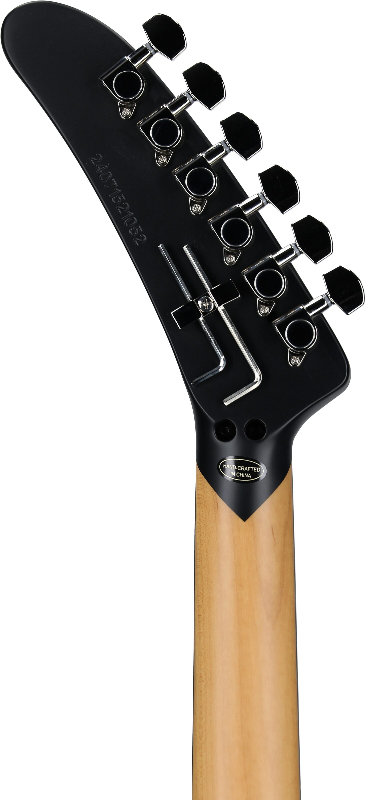 Kramer 84 HH FR Quilted Top Electric Guitar, Ebony Fingerboard (with Gig Bag), Magenta Burst, Headstock Straight Back