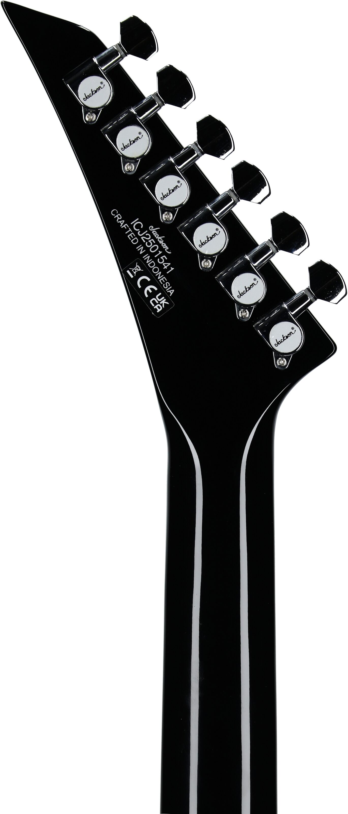 Jackson Limited Edition Pro Plus Pure Metal RR1A Rhoads Electric Guitar (with Gig Bag), Black, Headstock Straight Back