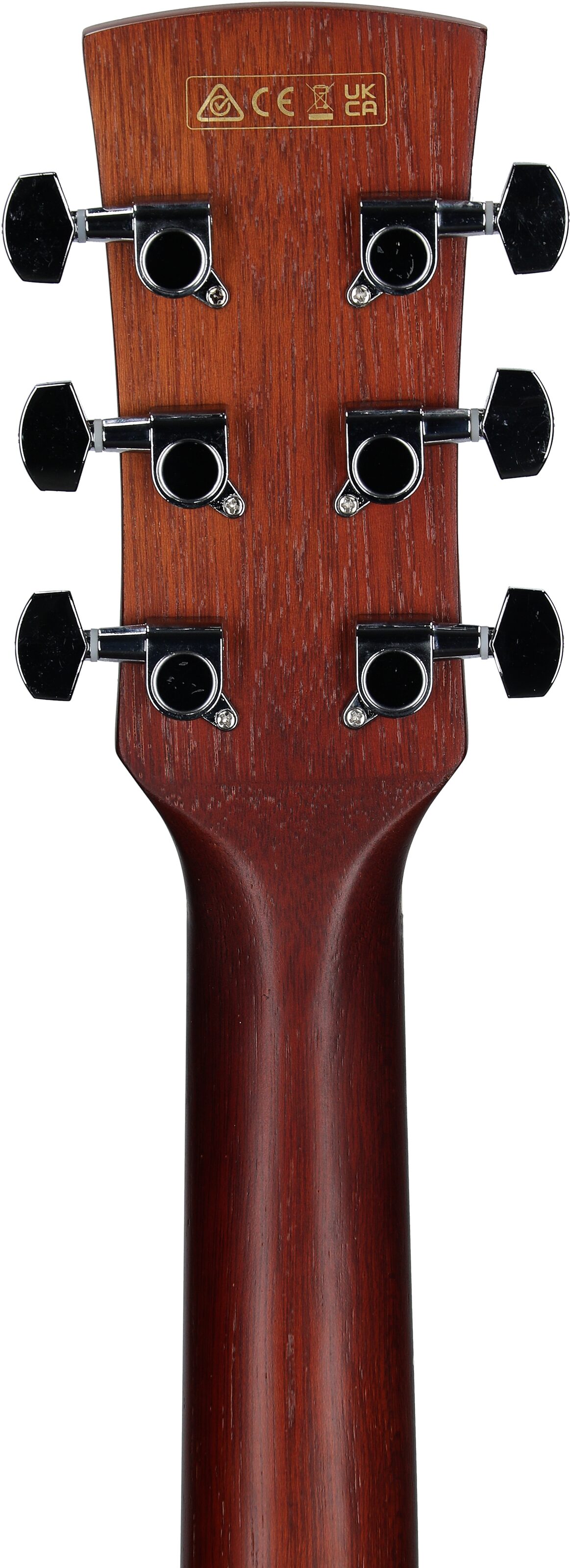 Ibanez PJ50E Acoustic-Electric Guitar, Open Pore Vintage Amber Sunburst, Headstock Straight Back