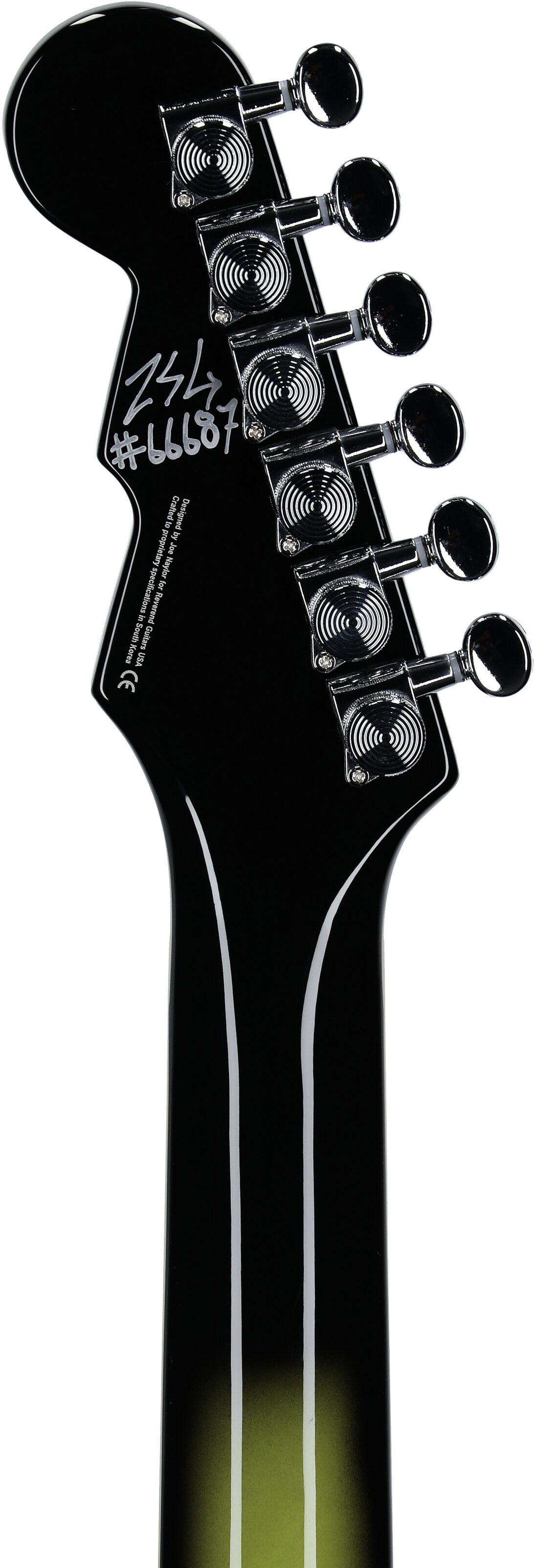 Reverend Warhawk DAW Electric Guitar, Avocado Burst, Headstock Straight Back