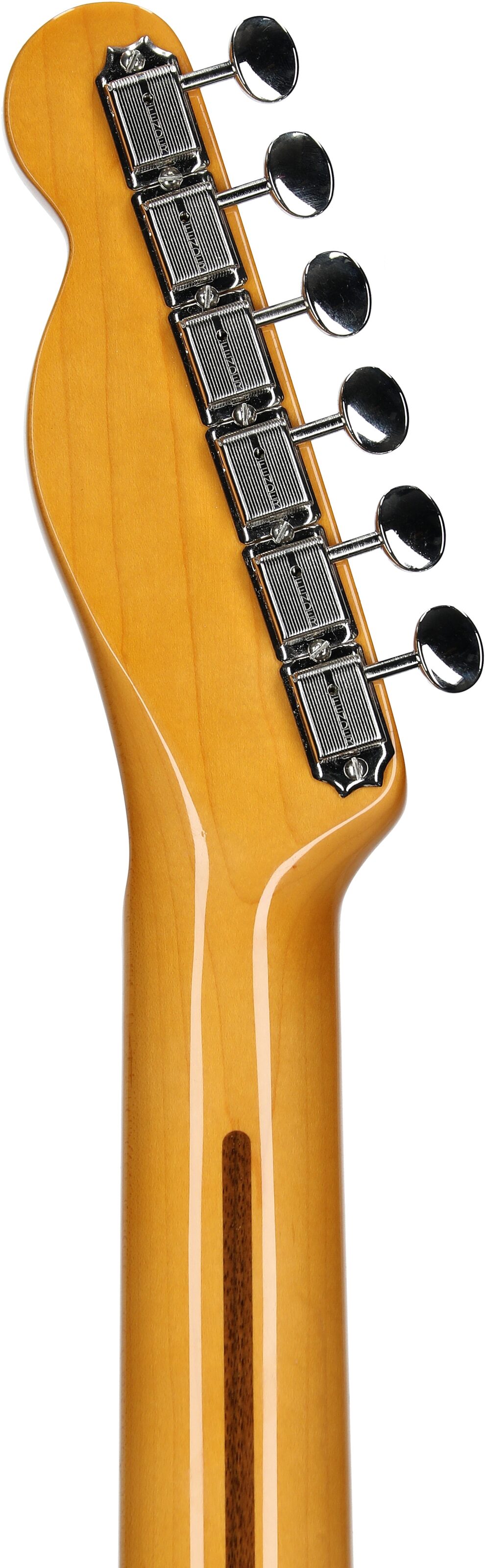 Fender American Vintage II 1951 Telecaster Electric Guitar, Maple Fingerboard (with Case), Prototype White, Headstock Straight Back