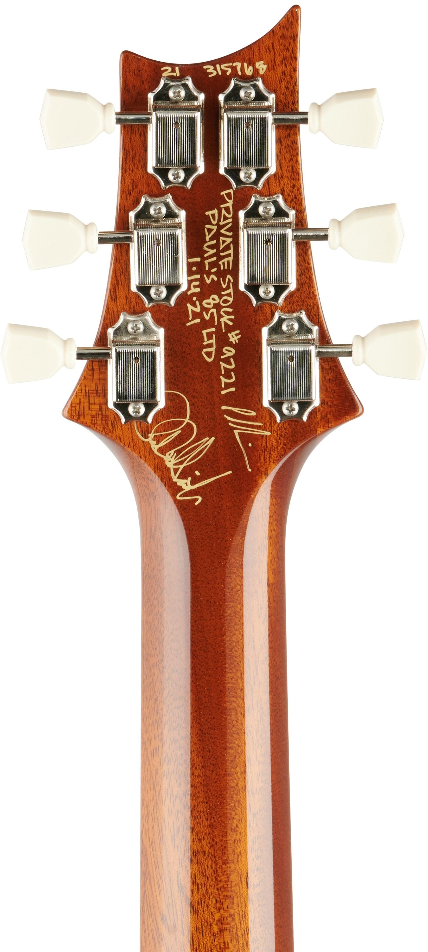 PRS Paul Reed Smith Private Stock Paul's 85 LTD Electric Guitar (with Case), Headstock Straight Back