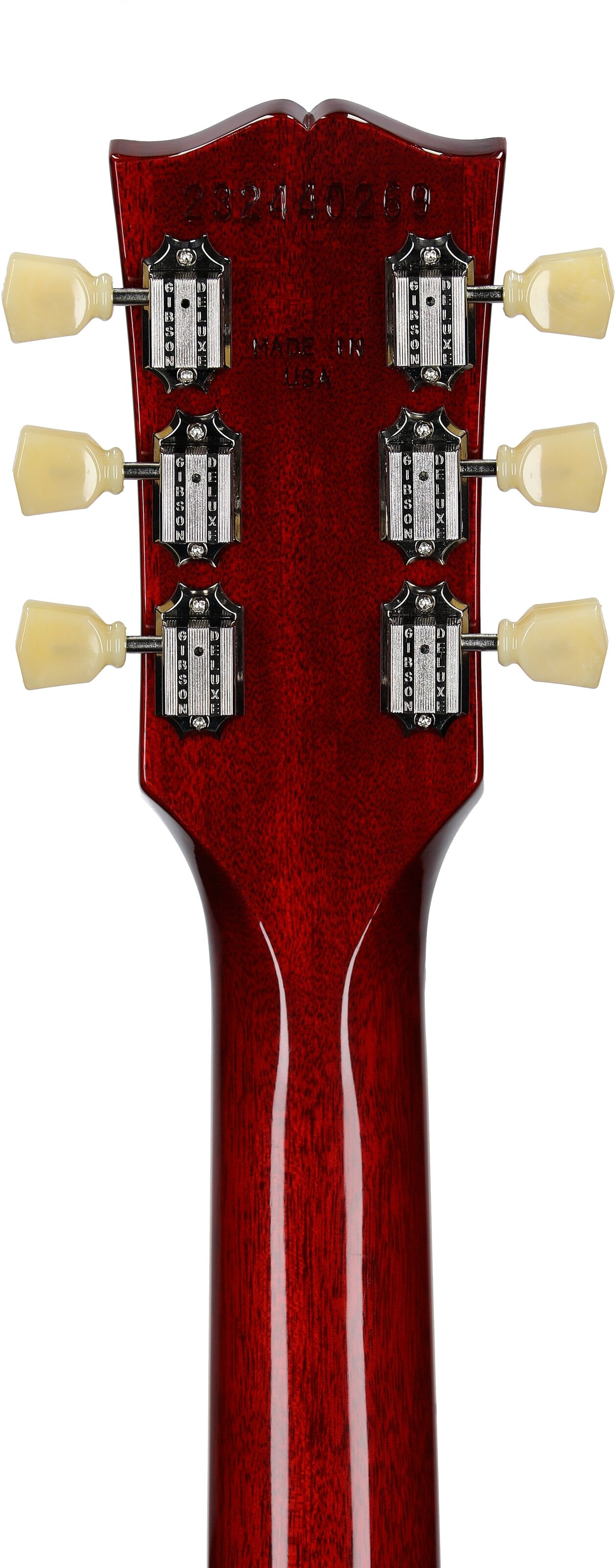 Gibson Exclusive Les Paul Studio Figured Electric Guitar (with Soft Case), Cherry Sunburst, Headstock Straight Back