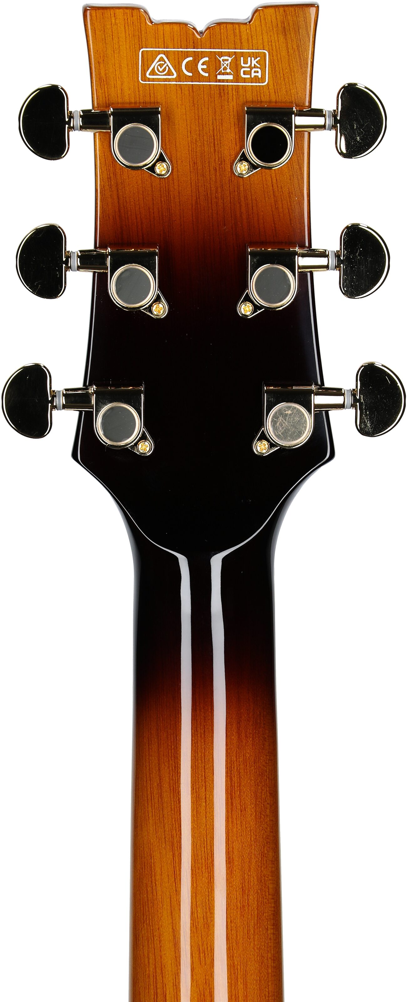 Ibanez JSM10EM John Scofield Electric Guitar, Two-Tone Burst, Headstock Straight Back