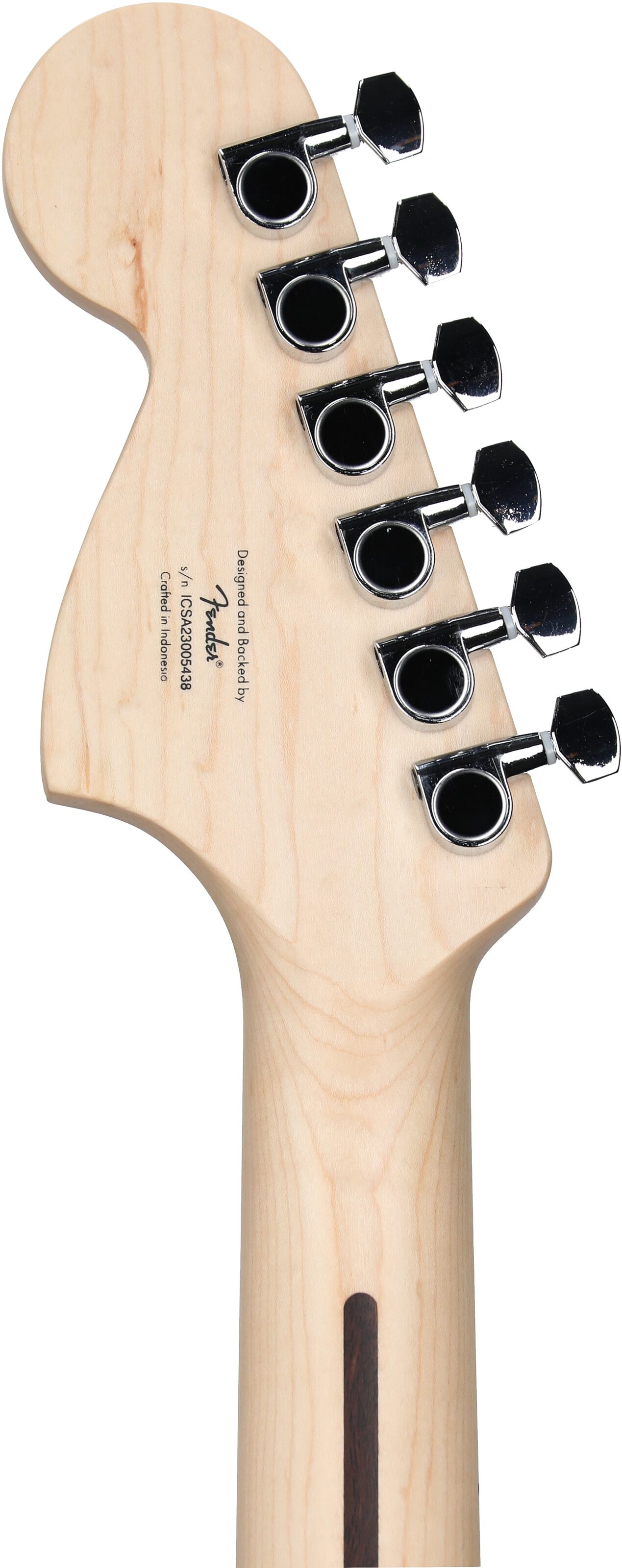 Squier Sonic Mustang Maple Neck Electric Guitar, Two Color Sunburst, Headstock Straight Back
