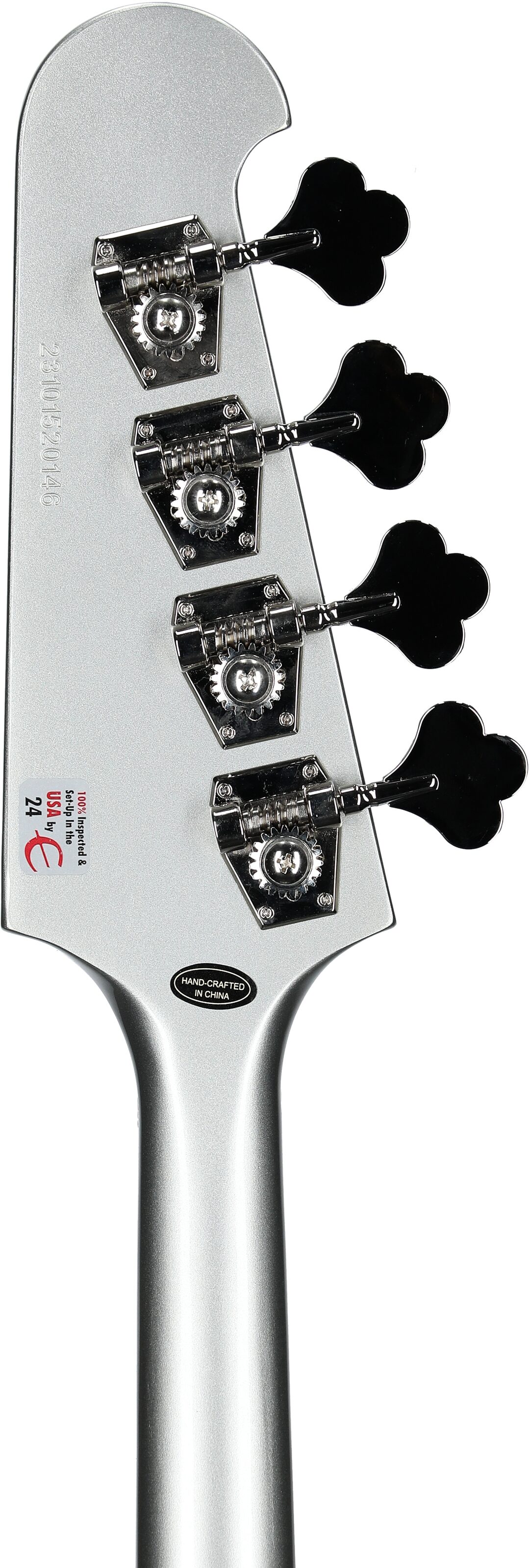 Epiphone Thunderbird '64 Electric Bass (with Gig Bag), Silver Mist, with Gig Bag, Open Box (Very Good), Headstock Straight Back