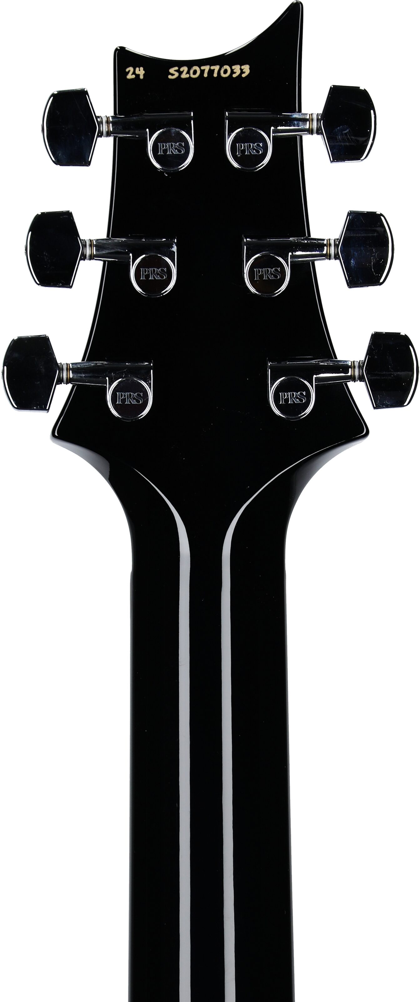 PRS Paul Reed Smith S2 Custom Color 24 Electric Guitar (with Gig Bag), Faded Gray Black Purple Smokeburst, Headstock Straight Back