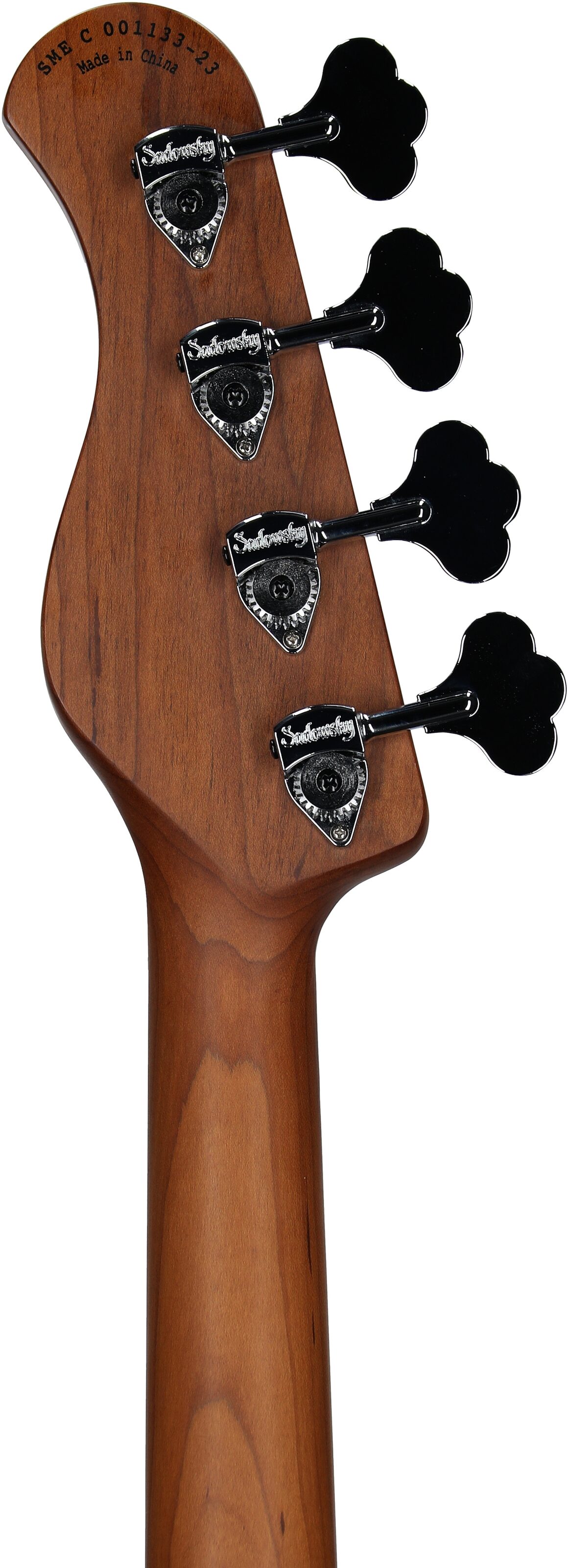 Sadowsky MetroExpress 21-Fret Vintage J/J Electric Bass, with Morado Fingerboard (with Gig Bag), Sunburst, Headstock Straight Back