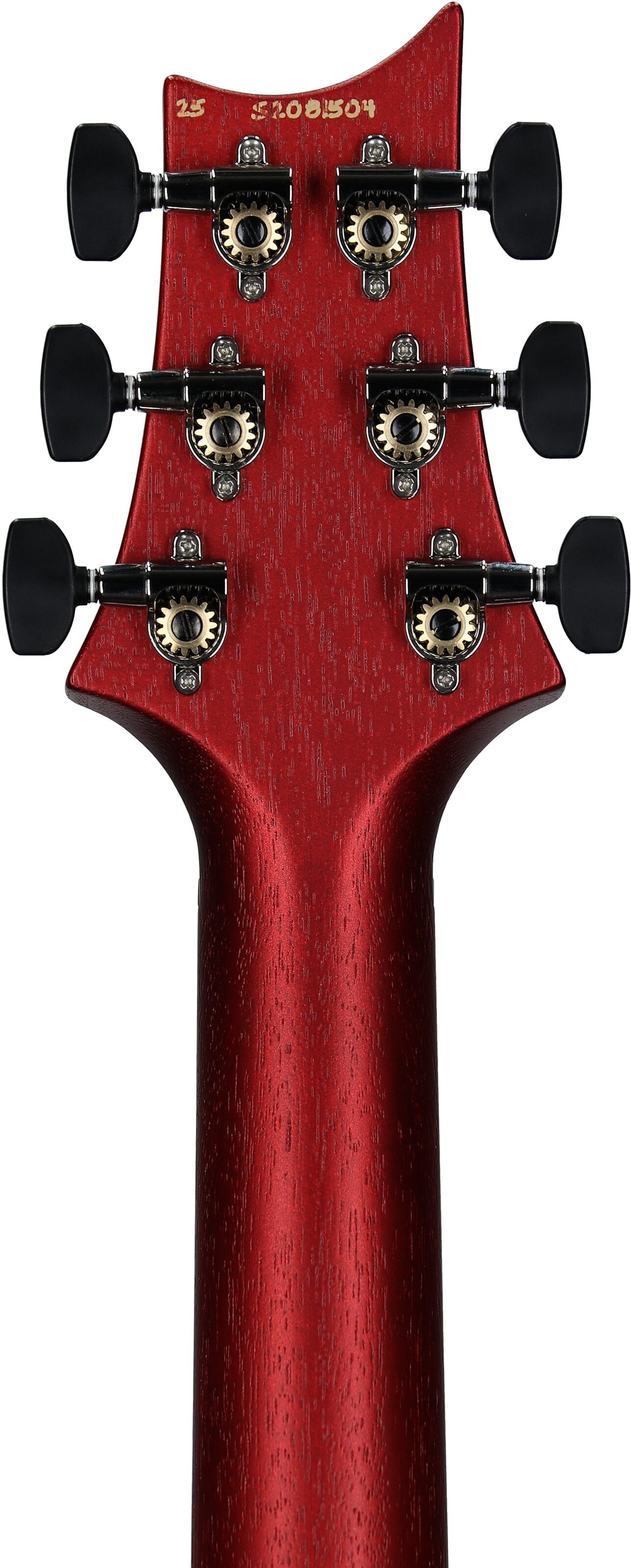 PRS Paul Reed Smith S2 Vela Semi-Hollowbody Electric Guitrar, Satin Red Apple Metallic, Headstock Straight Back