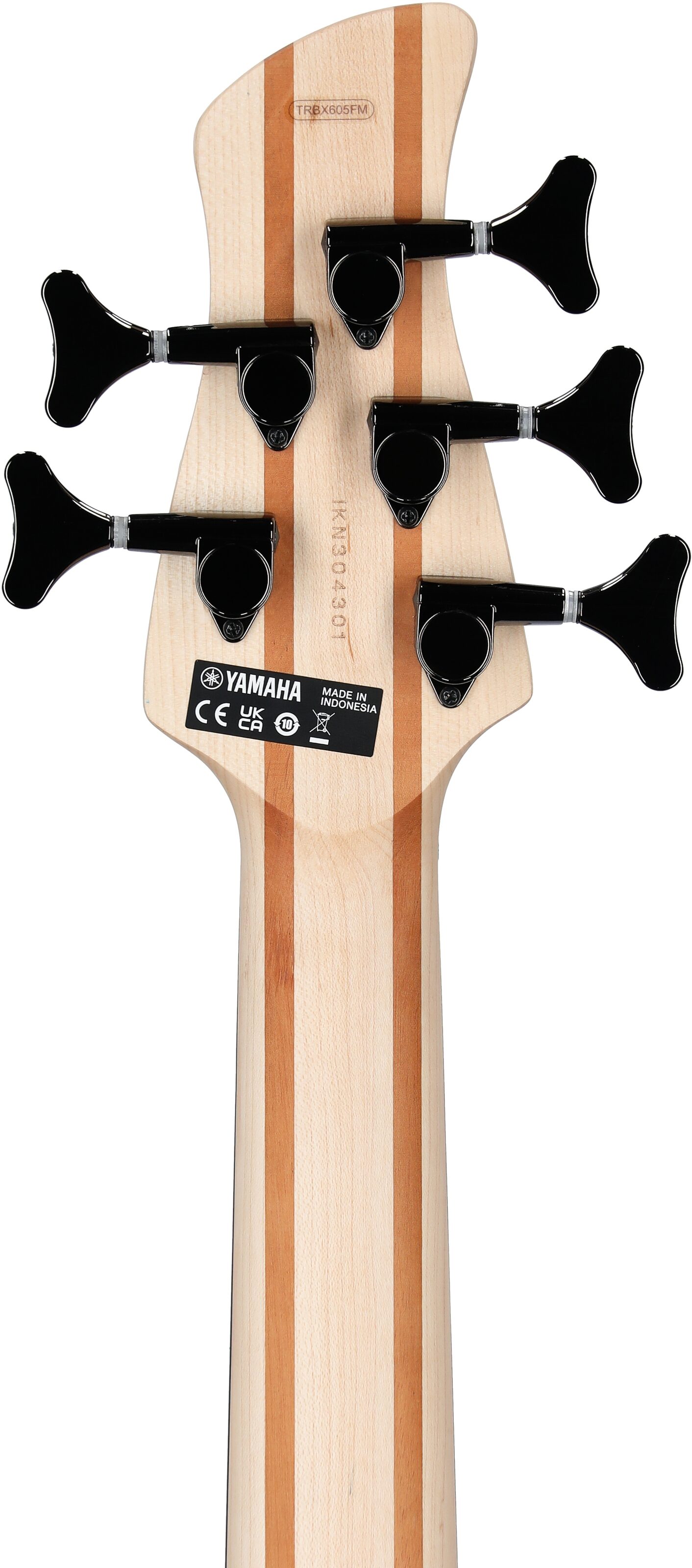 Yamaha TRBX605FM Electric Bass, 5-String, Indigo Blue, Headstock Straight Back