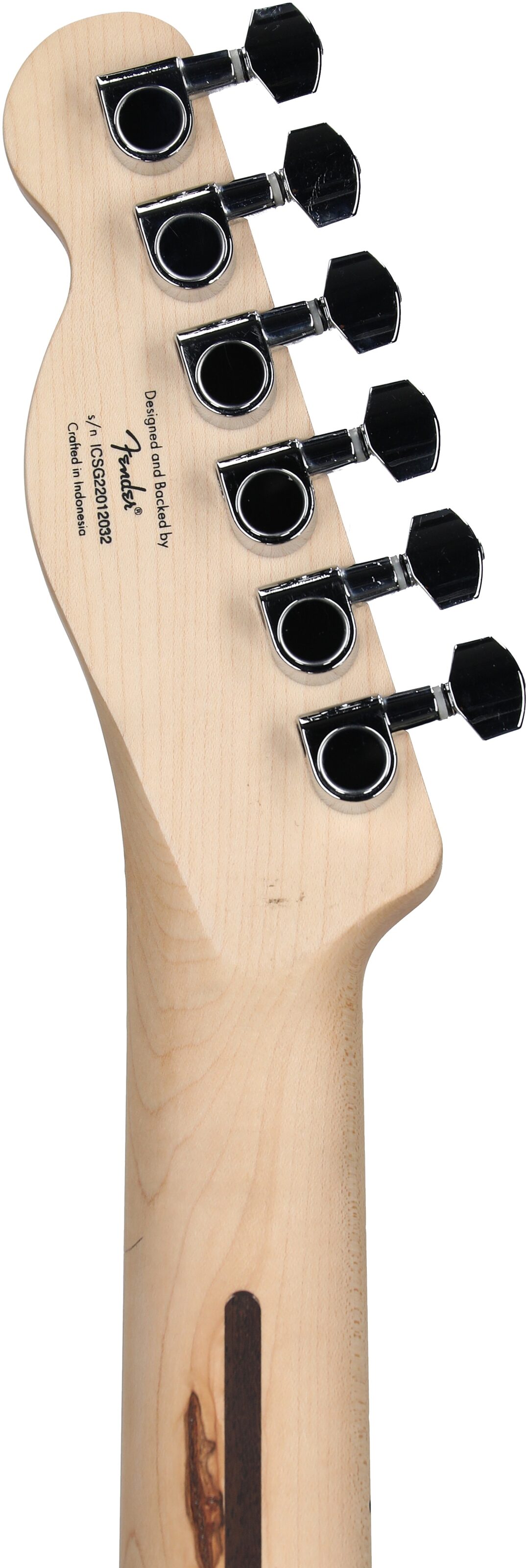 Squier Sonic Telecaster Electric Guitar, Butterscotch Blonde, Headstock Straight Back