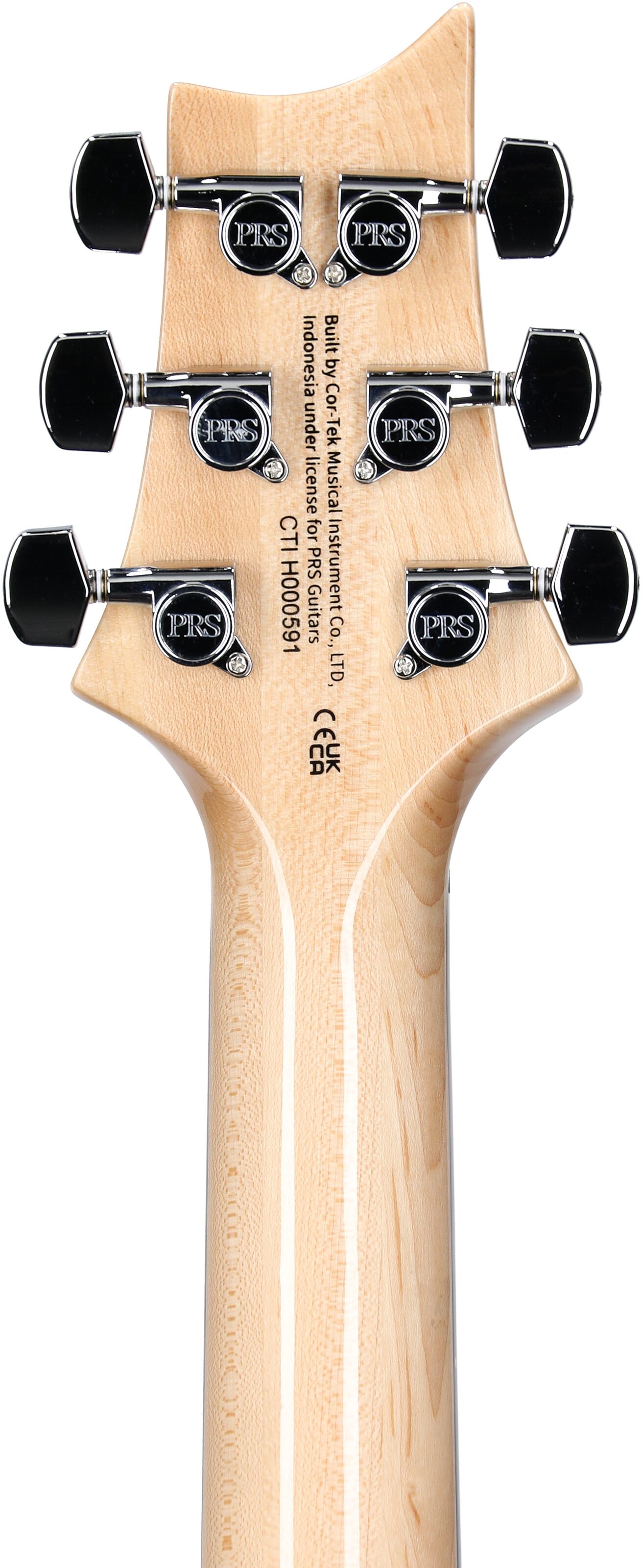 PRS Paul Reed Smith SE Custom 24 Electric Guitar (with Gig Bag), Blue Matteo, Natural Back, Headstock Straight Back