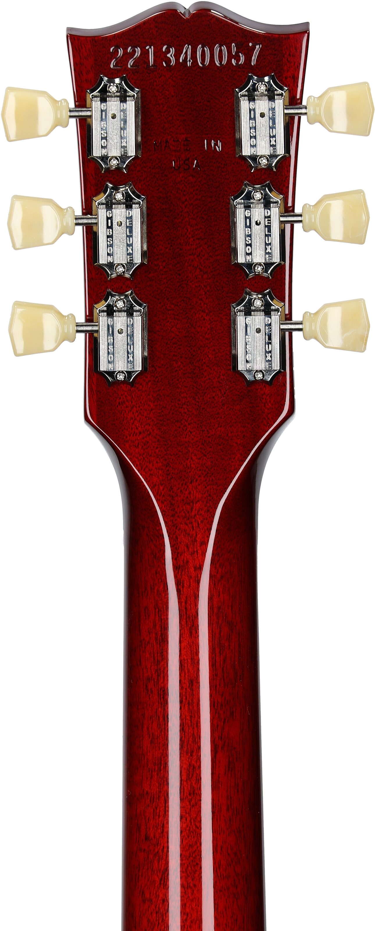 Gibson Les Paul Studio Electric Guitar (with Soft Case), Cherry Sunburst, Headstock Straight Back