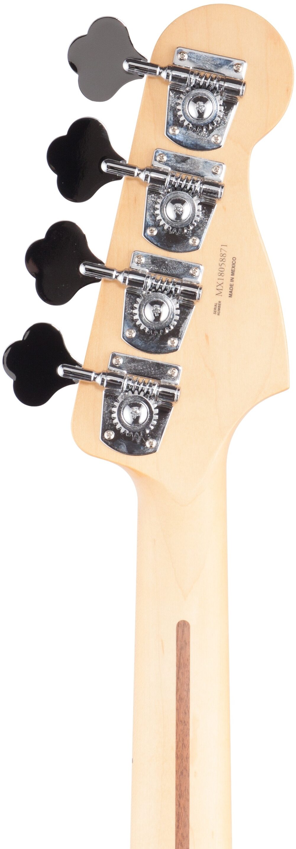 Fender Player Precision Electric Bass, Left-Handed (Maple Fingerboard), Tidepool, Headstock Straight Back