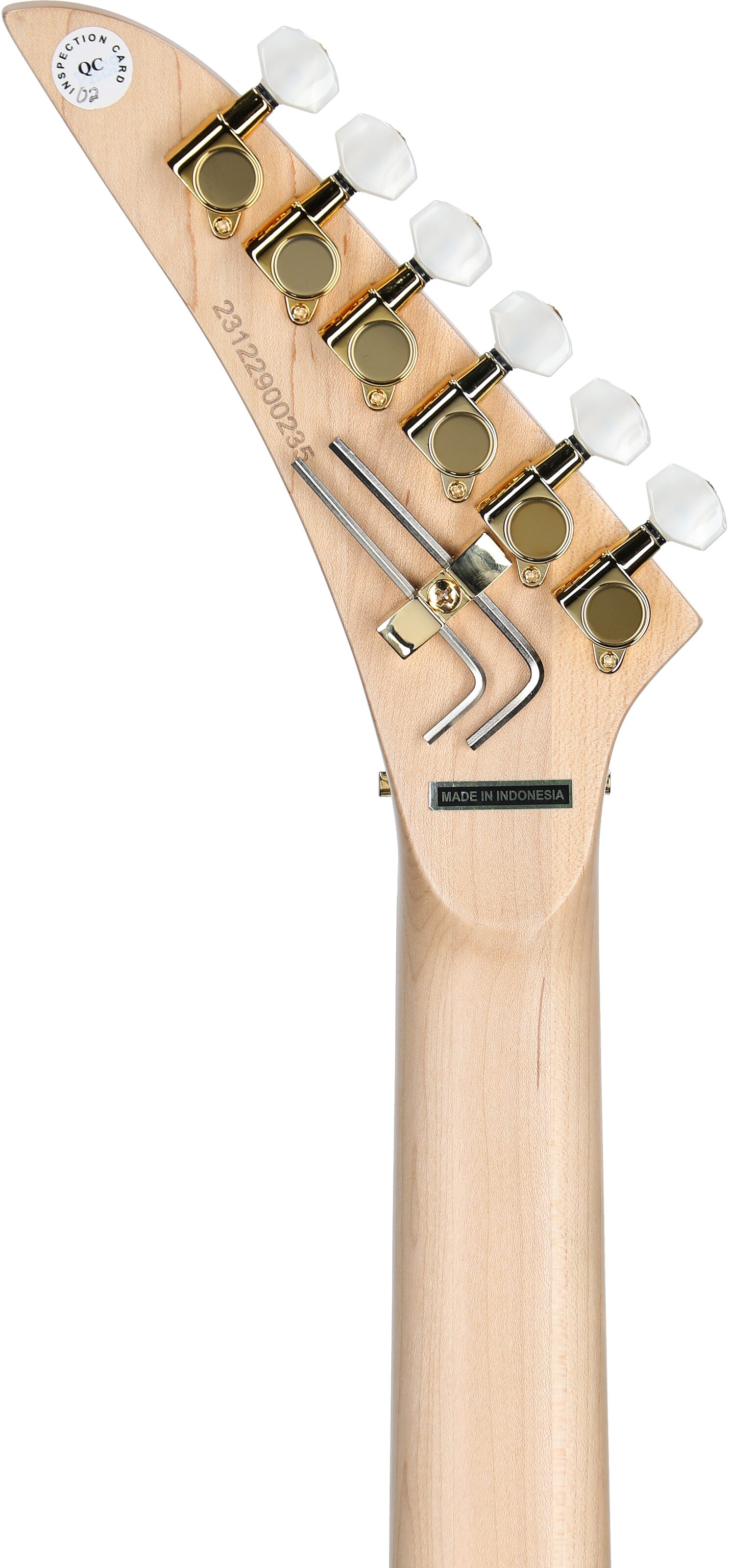 Kramer Jersey Star Floyd Rose Electric Guitar, with Gig Bag, White Pearl, Headstock Straight Back