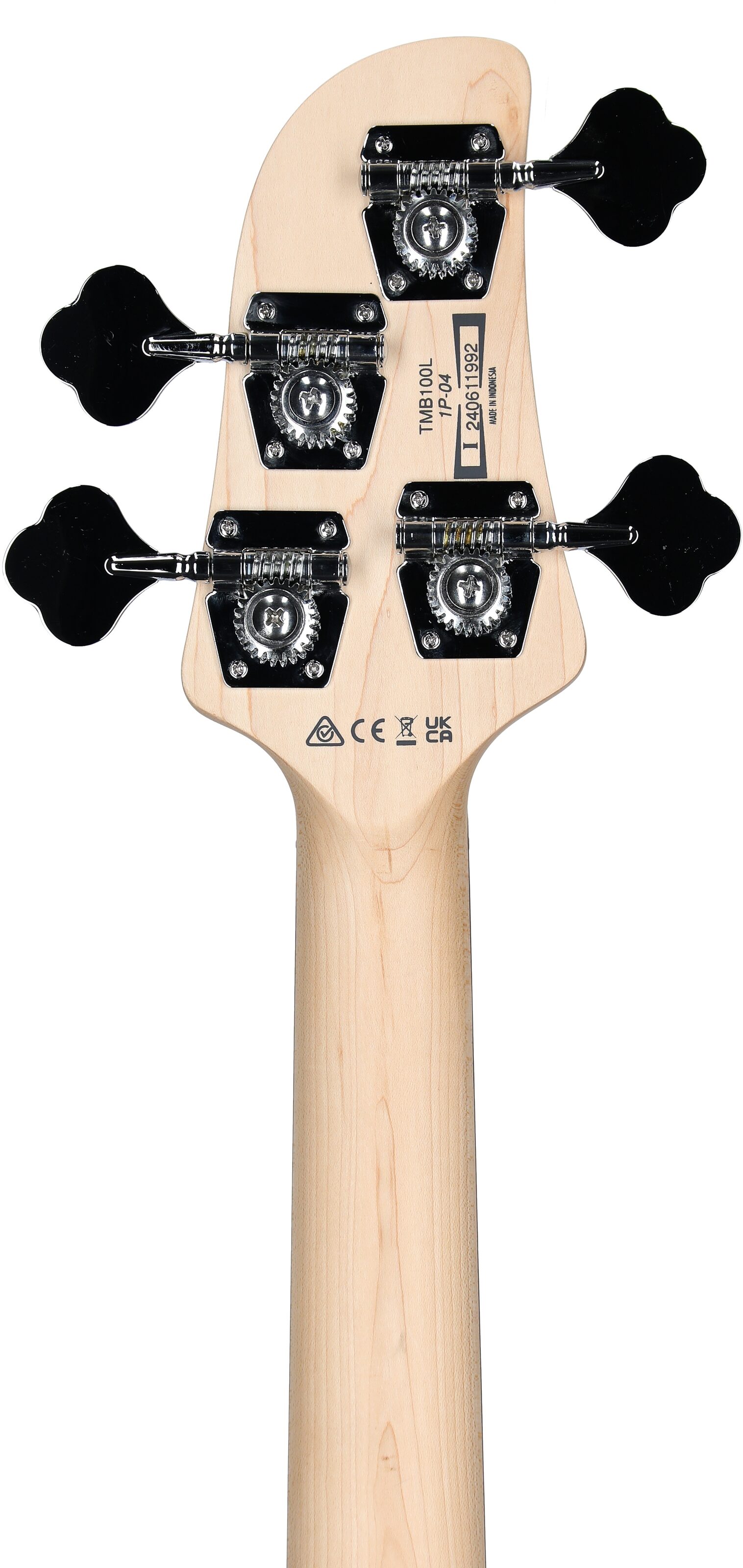 Ibanez Talman TMB100 Electric Bass, Left-Handed, Black, Headstock Straight Back