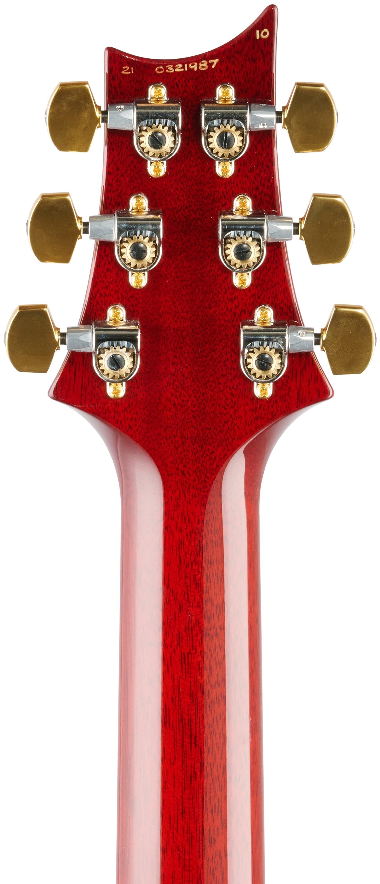 PRS Paul Reed Smith Custom 24 Pattern Thin 10-Top Electric Guitar (with Case), Fire Red Burst, Headstock Straight Back