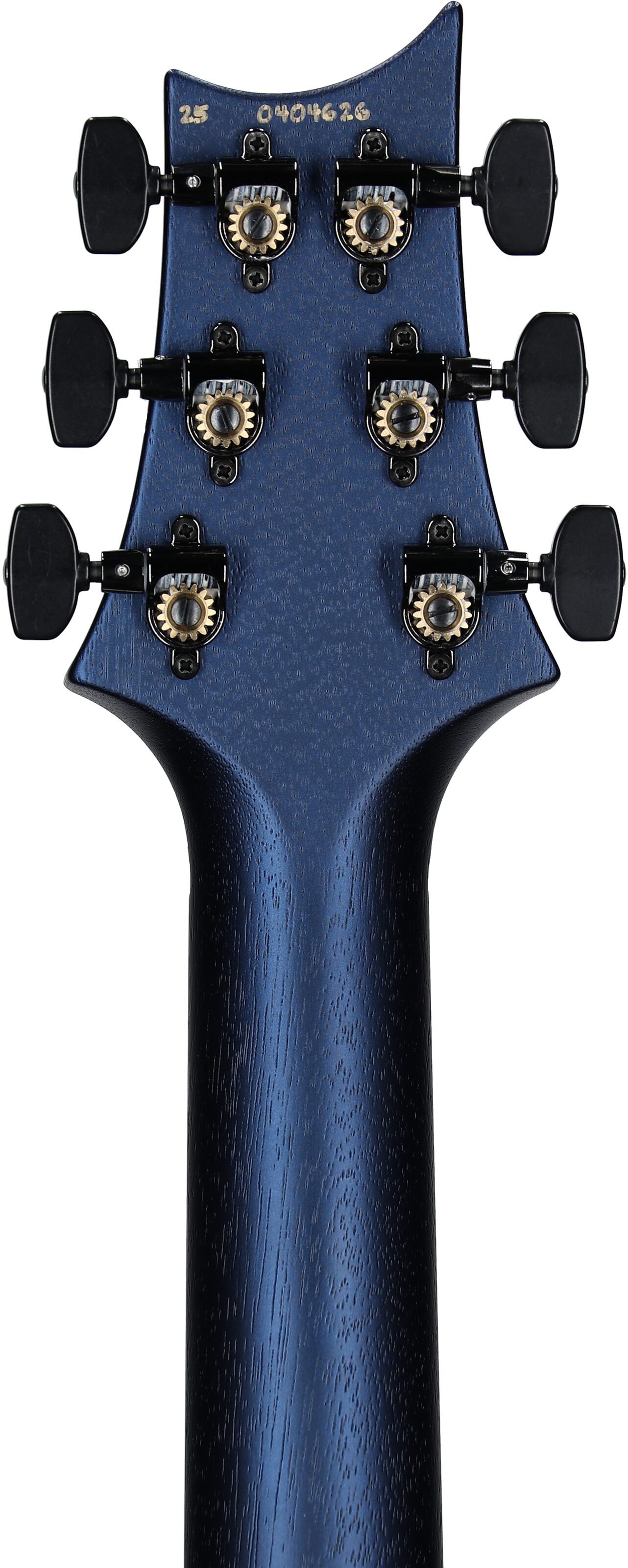 PRS Paul Reed Smith Satin Standard 24 Electric Guitar (with Case), Pearl Black, Headstock Straight Back