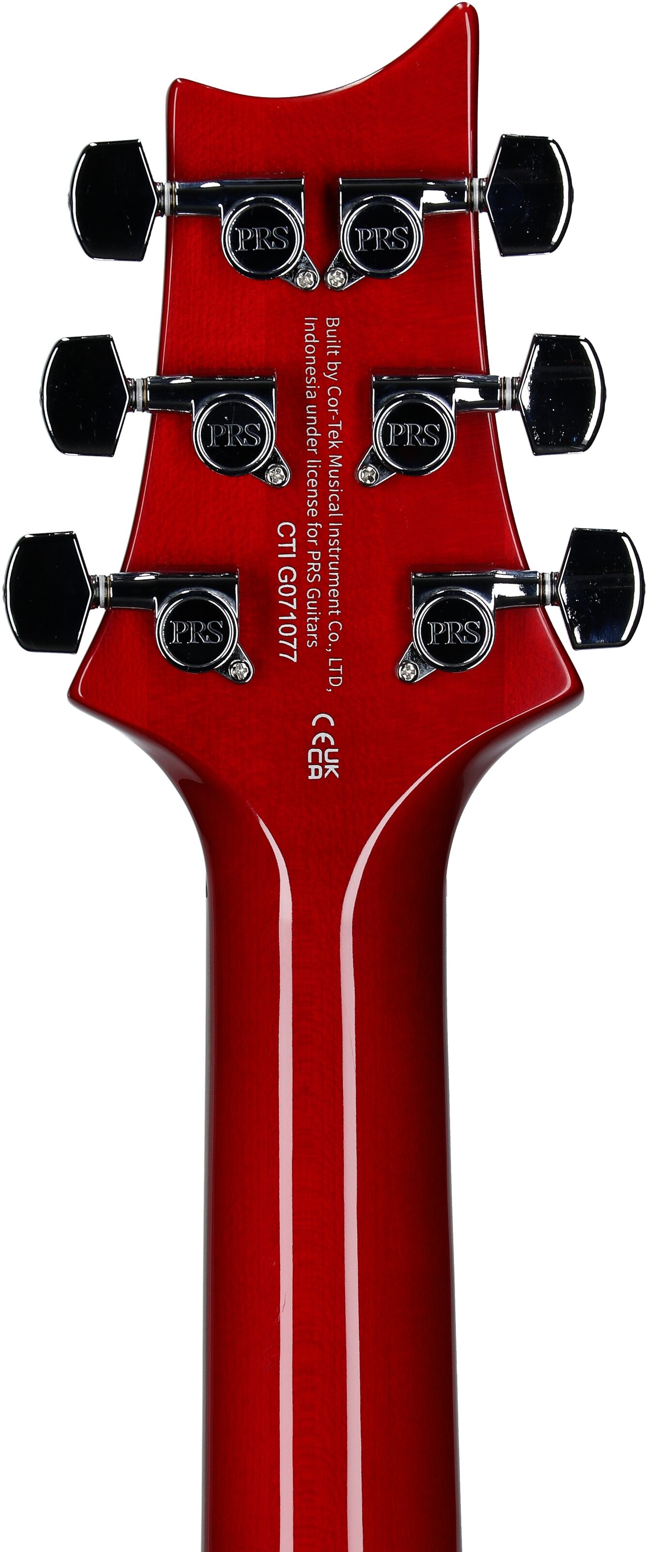 PRS Paul Reed Smith SE Custom 24-08 Electric Guitar (with Gig Bag), Charcoal Cherry Burst, Headstock Straight Back