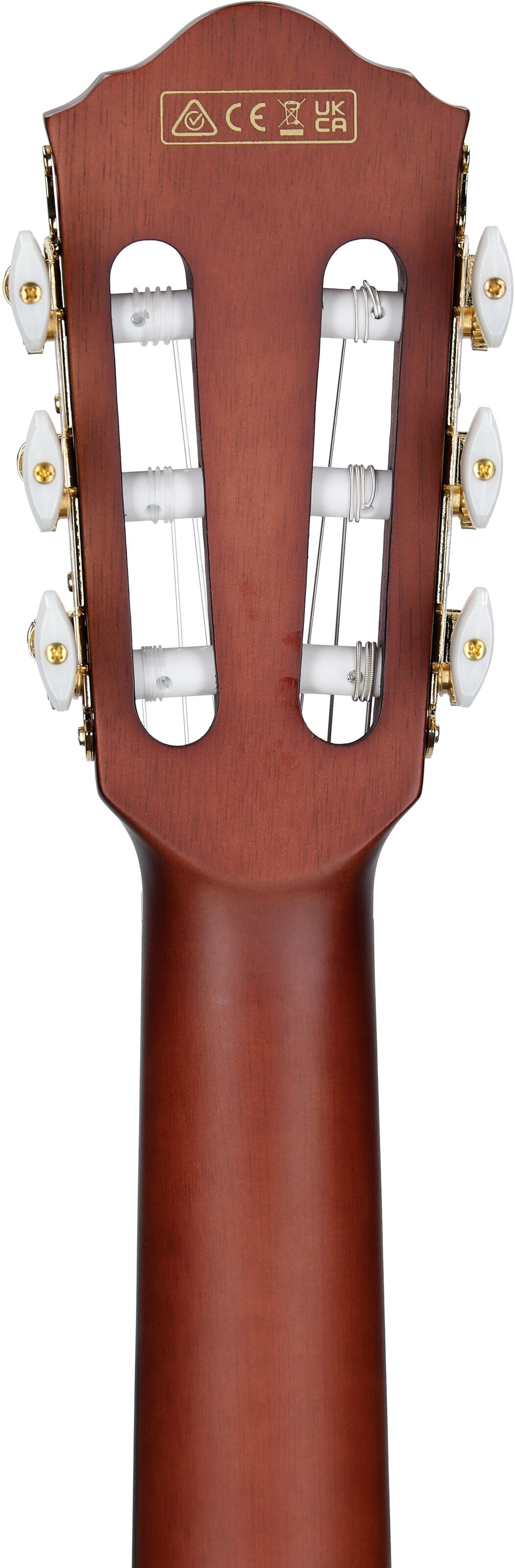 Ibanez FRH10N Classical Acoustic-Electric Guitar, Rose Gold Metallic, Headstock Straight Back
