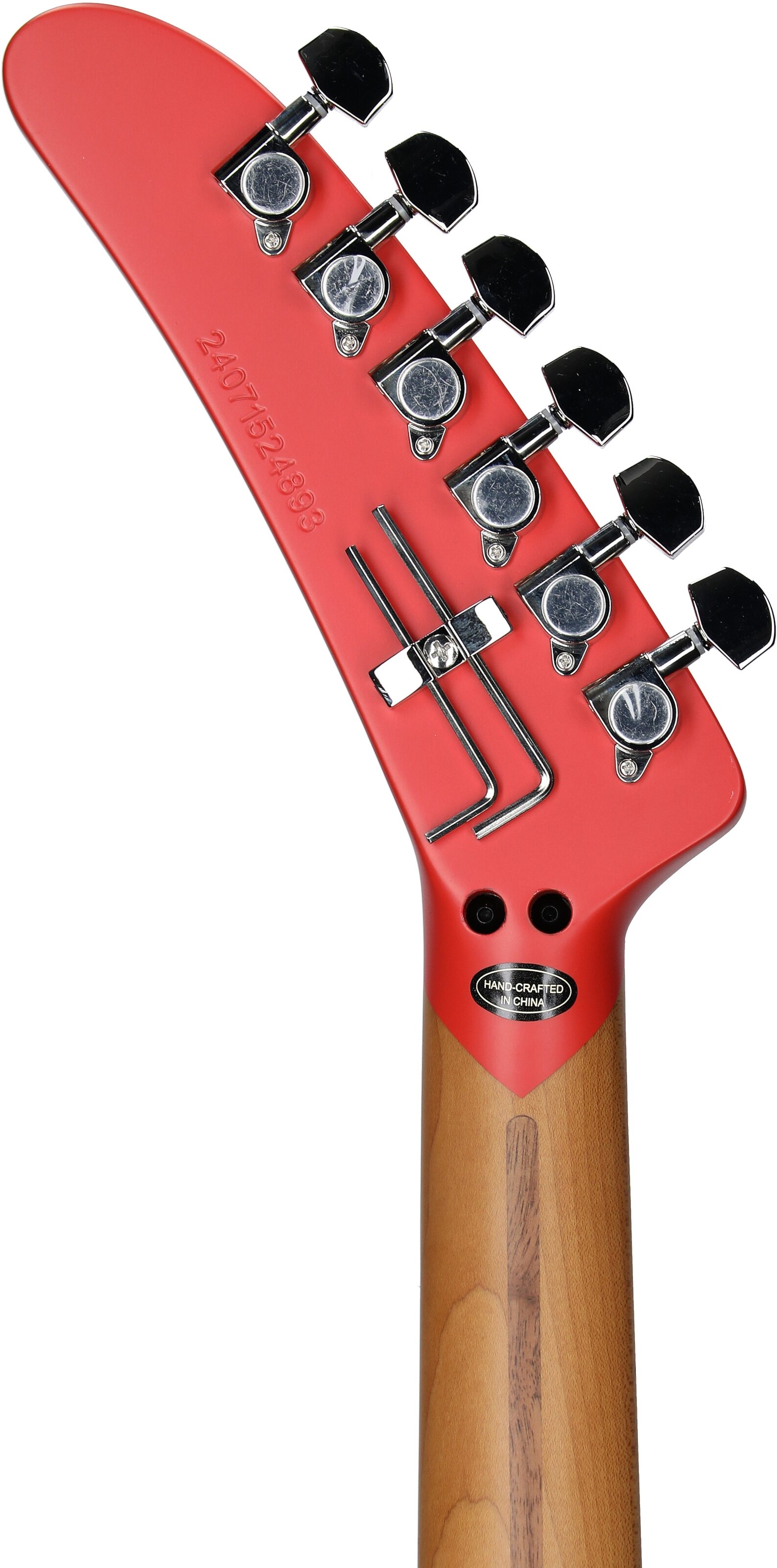 Kramer 84 HH FR Electric Guitar, Maple Fingerboard (with Gig Bag), Radiant Red, Headstock Straight Back